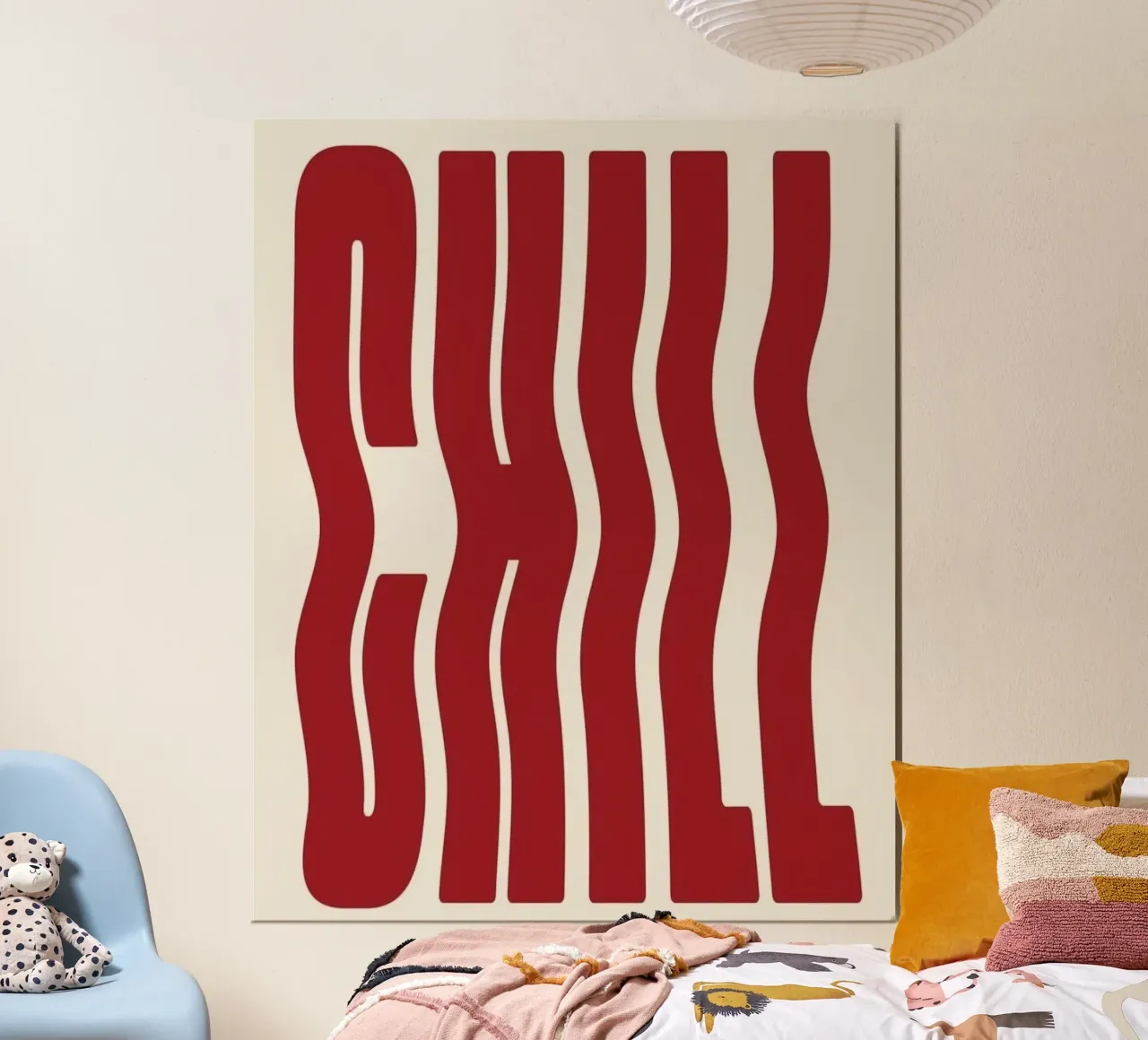 chill curve poster con telaio in plastica da Josum