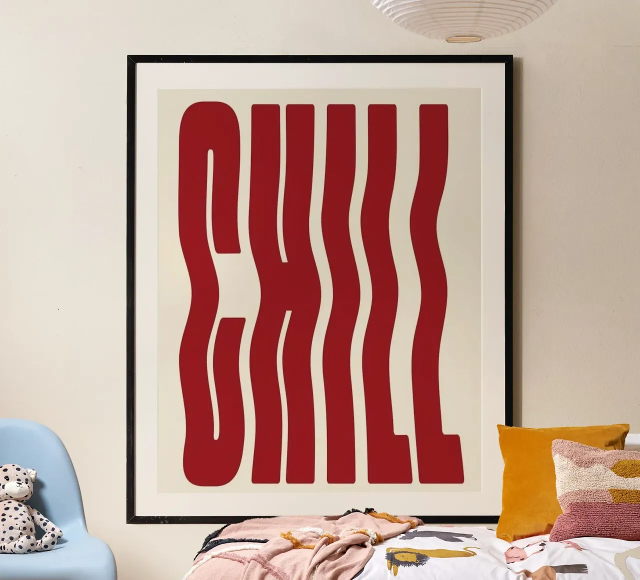 chill curve poster con telaio in plastica da Josum