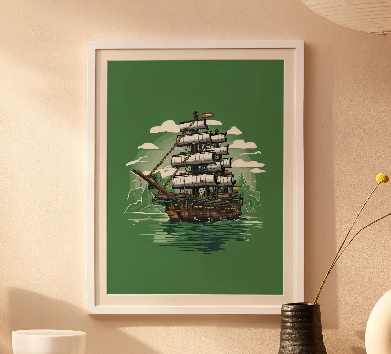 giant ship green poster da Josum