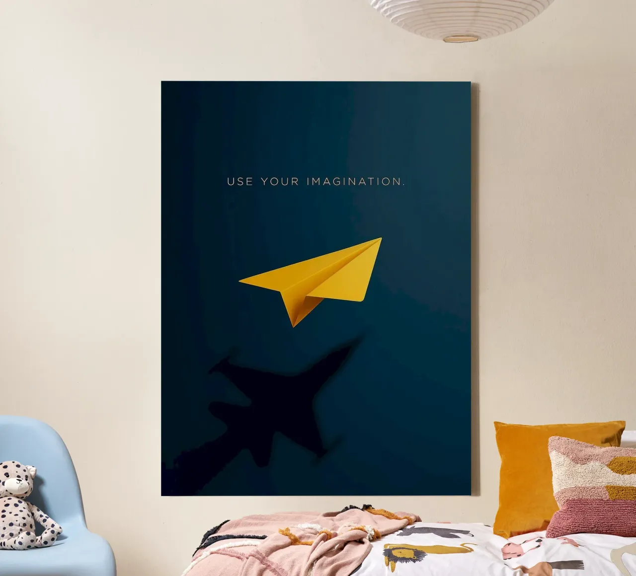 paper plane shape tela con Cornice a cassetta da comura