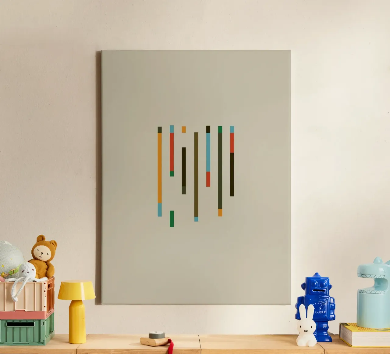 color parallel shape canvas with Floater frame by comura