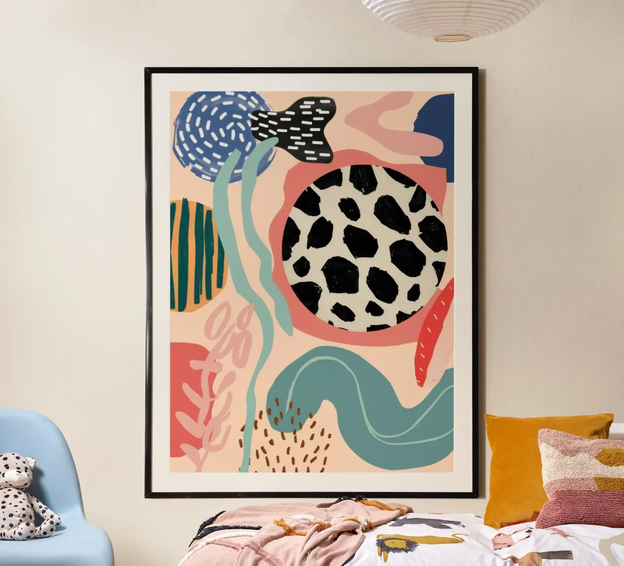 Collage di motivi giocosi poster da Wish Studio