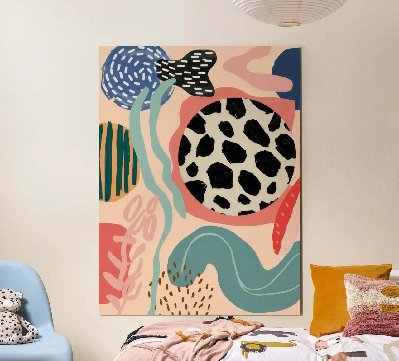Collage di motivi giocosi poster da Wish Studio
