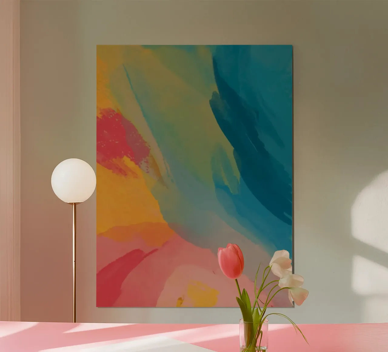 water draw gradient poster con marco de aluminio de comura