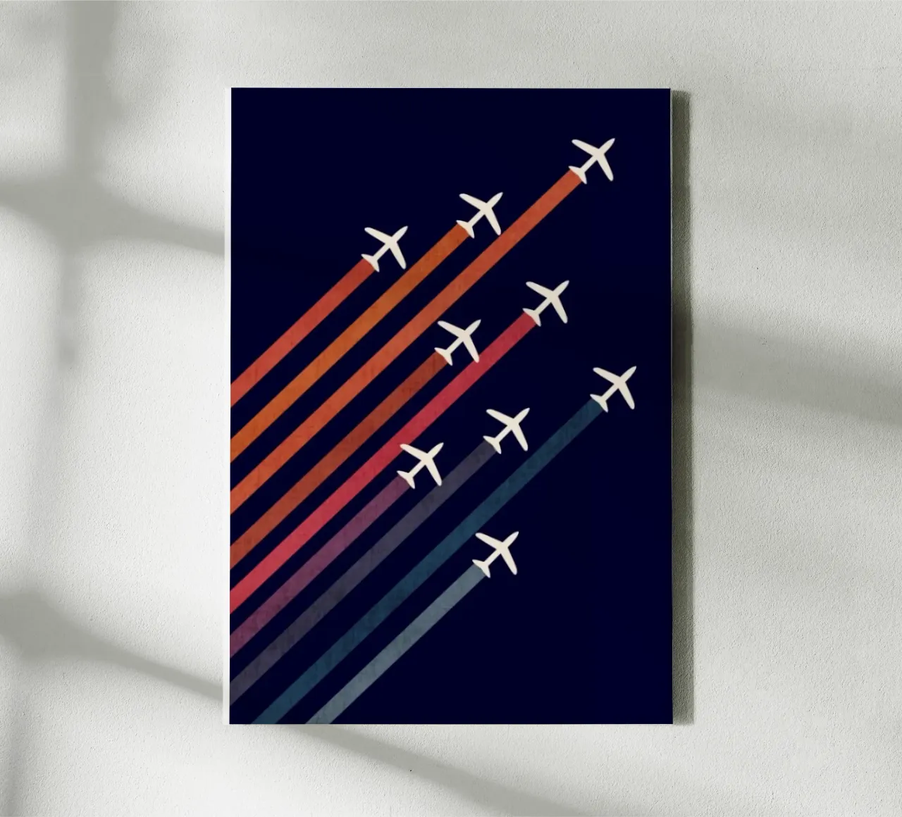 parallel plane colorful canvas with Floater frame by Josum