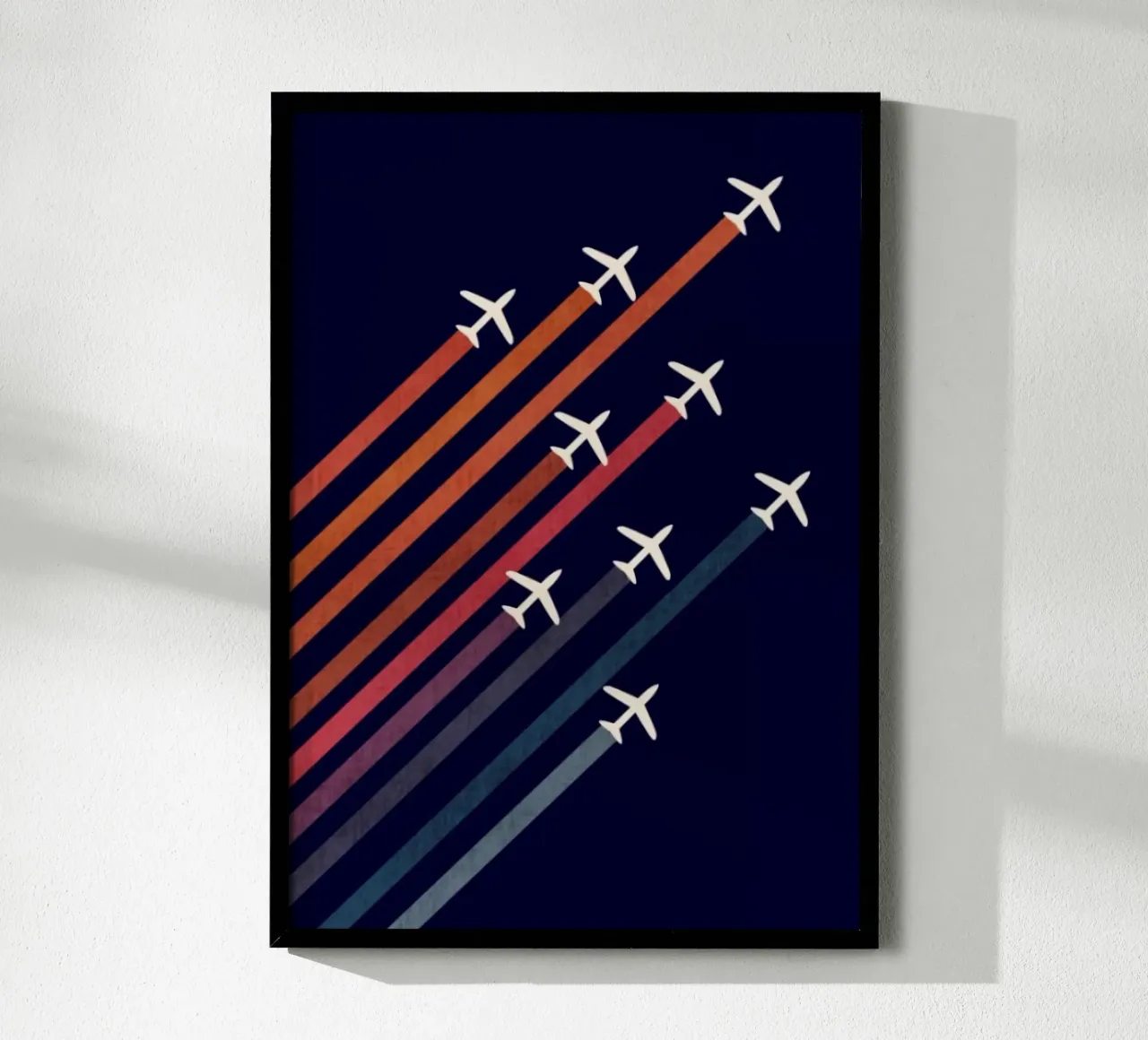 parallel plane colorful poster con telaio in plastica da Josum