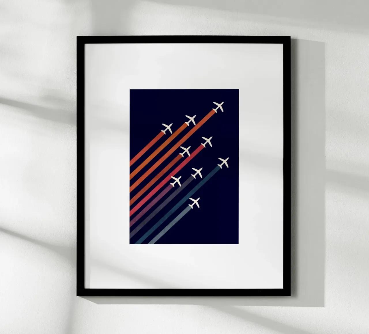 parallel plane colorful poster con telaio in plastica da Josum
