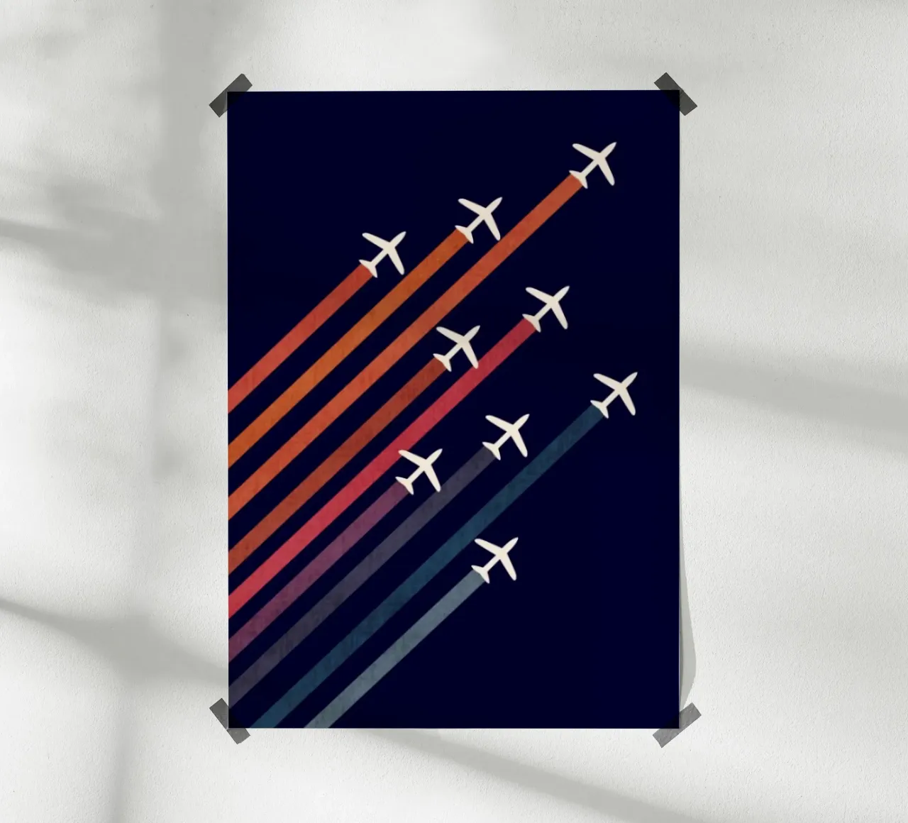 parallel plane colorful poster con telaio in plastica da Josum