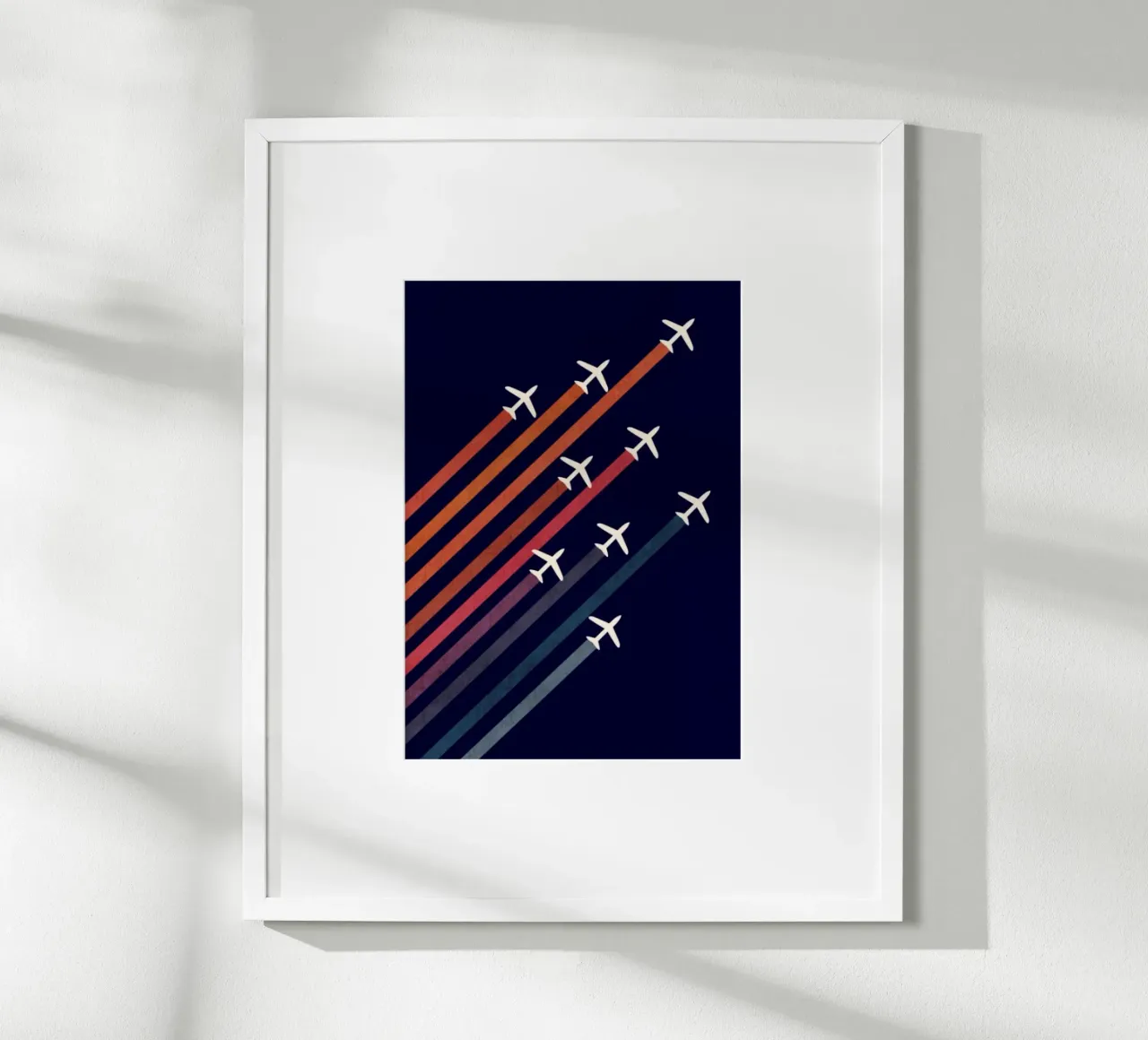 parallel plane colorful poster con telaio in plastica da Josum