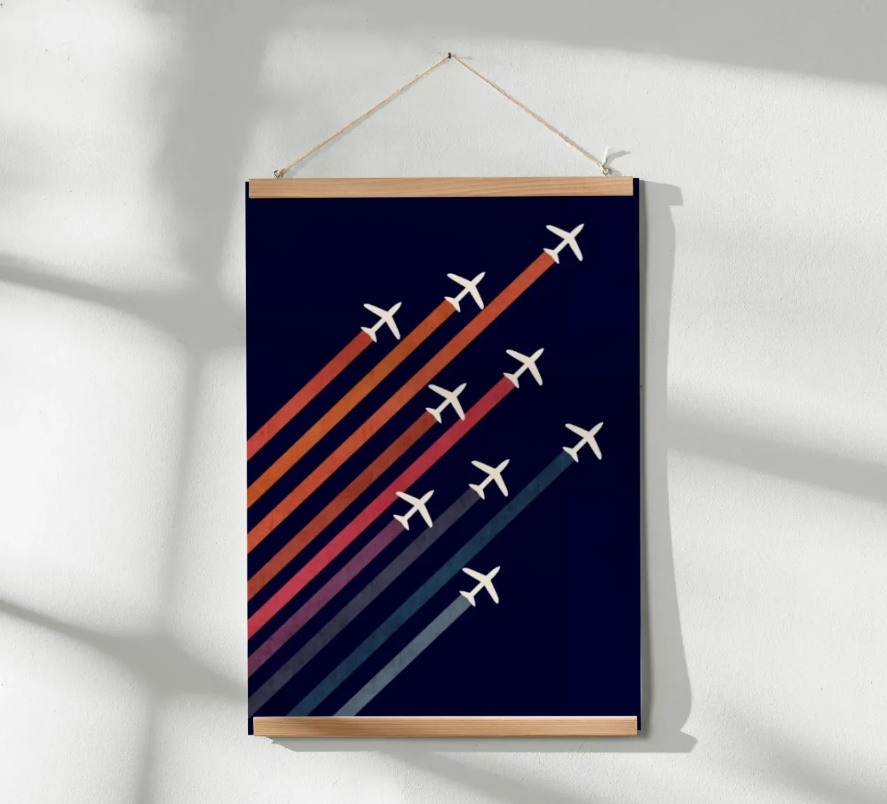 parallel plane colorful poster con telaio in plastica da Josum