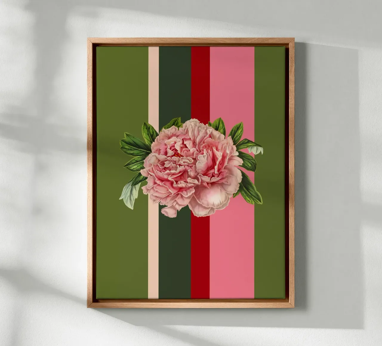 Belle Botanica 7 Pfingstrose tela con Cornice a cassetta da superprint