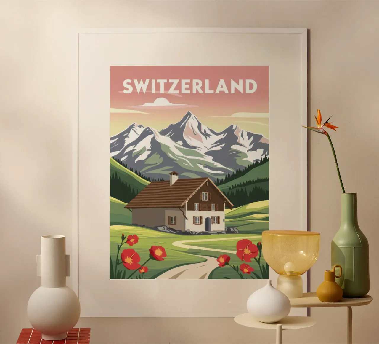 Ritiro vintage in Svizzera poster da Echo Saber