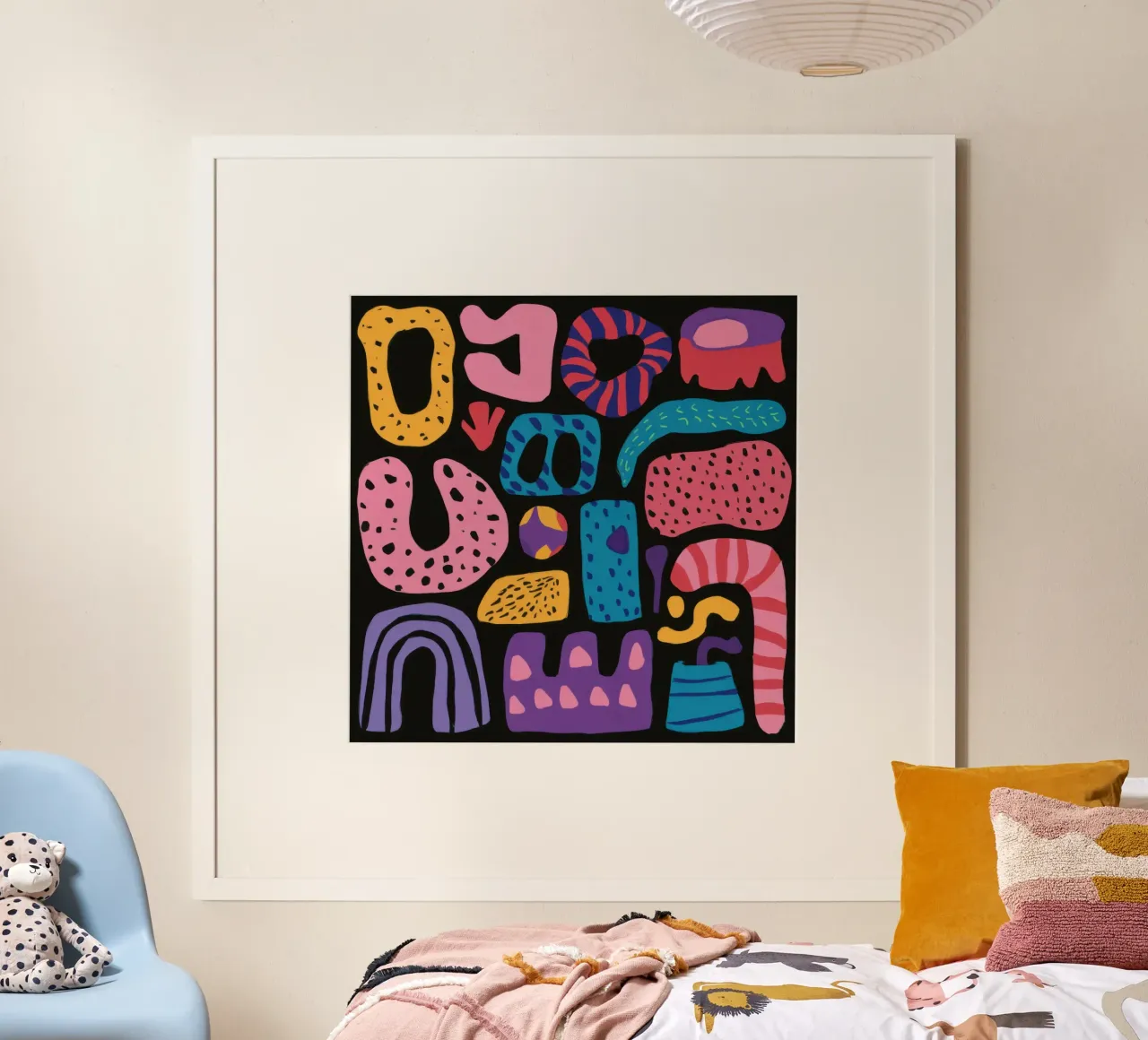 Playful Pebble Pattern poster by Sure Paint