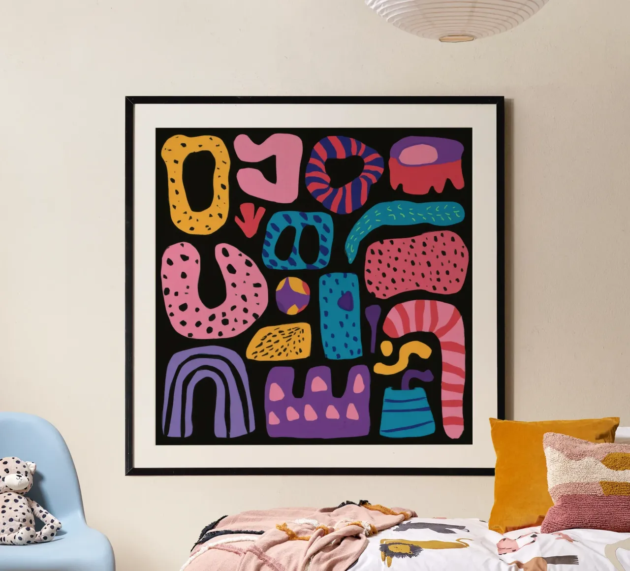 Playful Pebble Pattern poster by Sure Paint