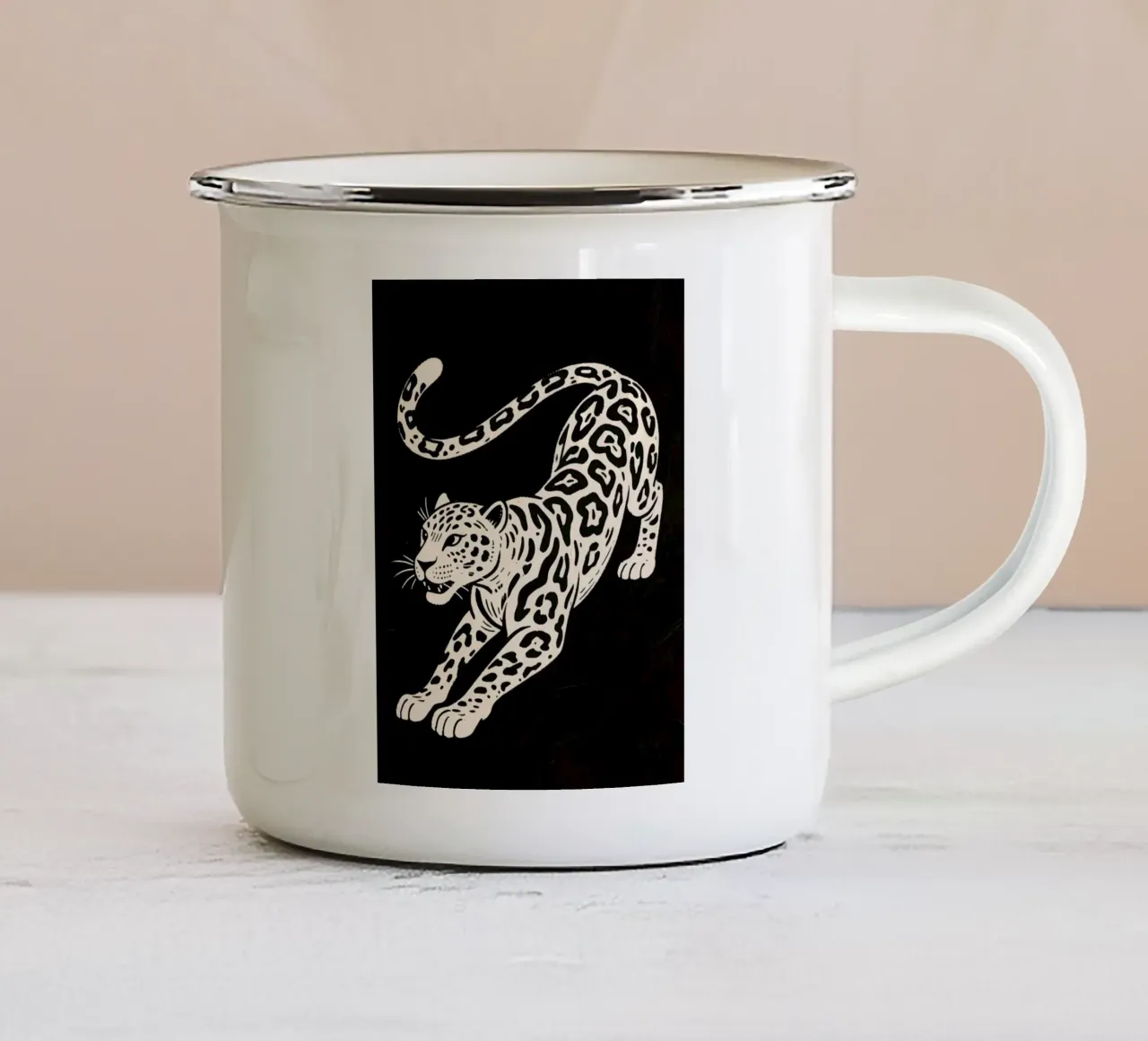 Jaguar tazza in smalto da knowledge
