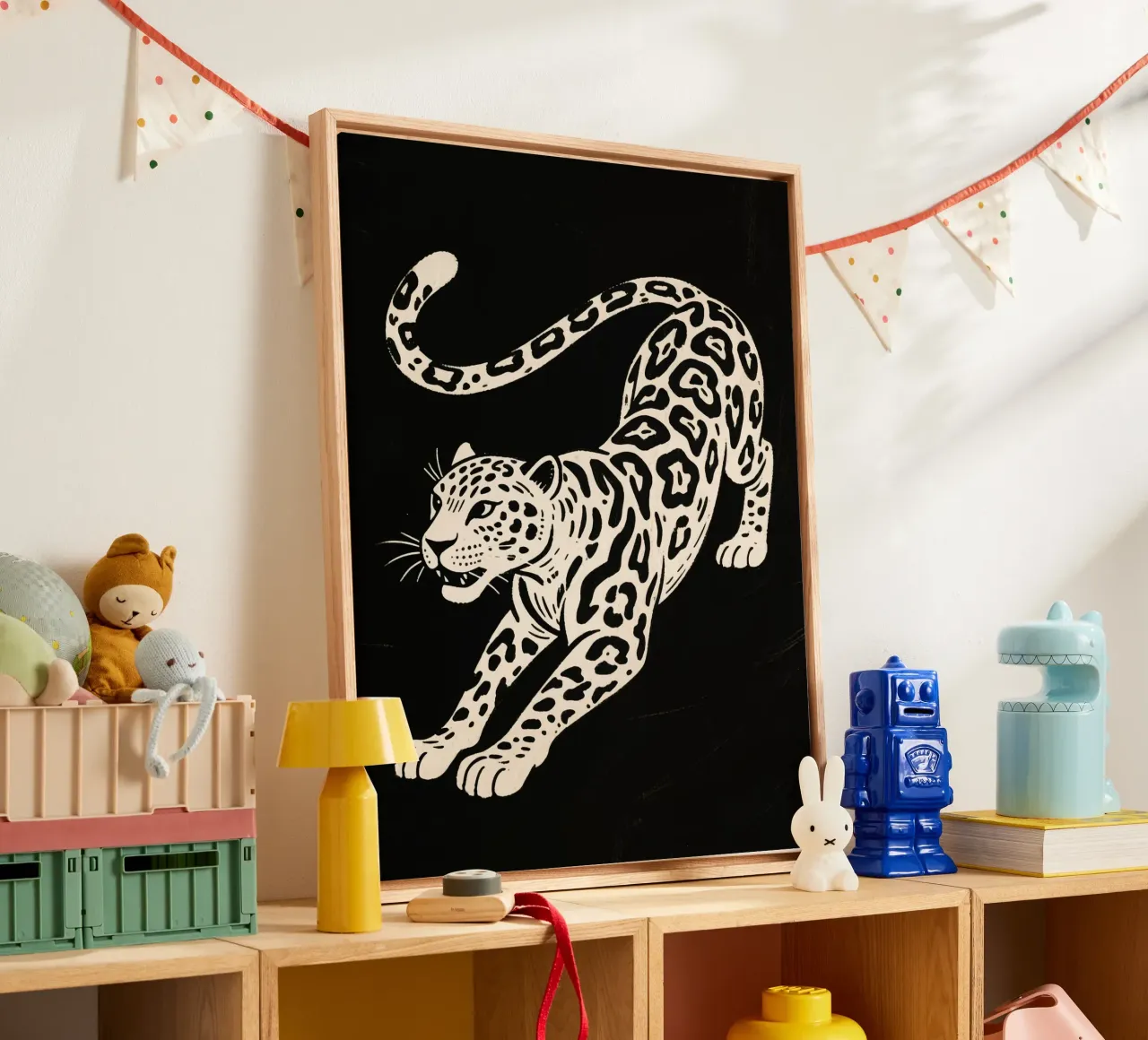 Jaguar canvas met Baklijst van knowledge