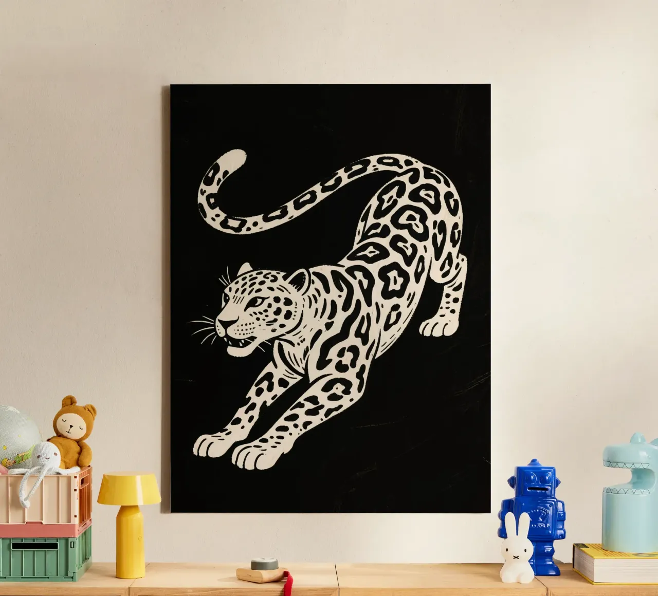 Jaguar canvas met Baklijst van knowledge