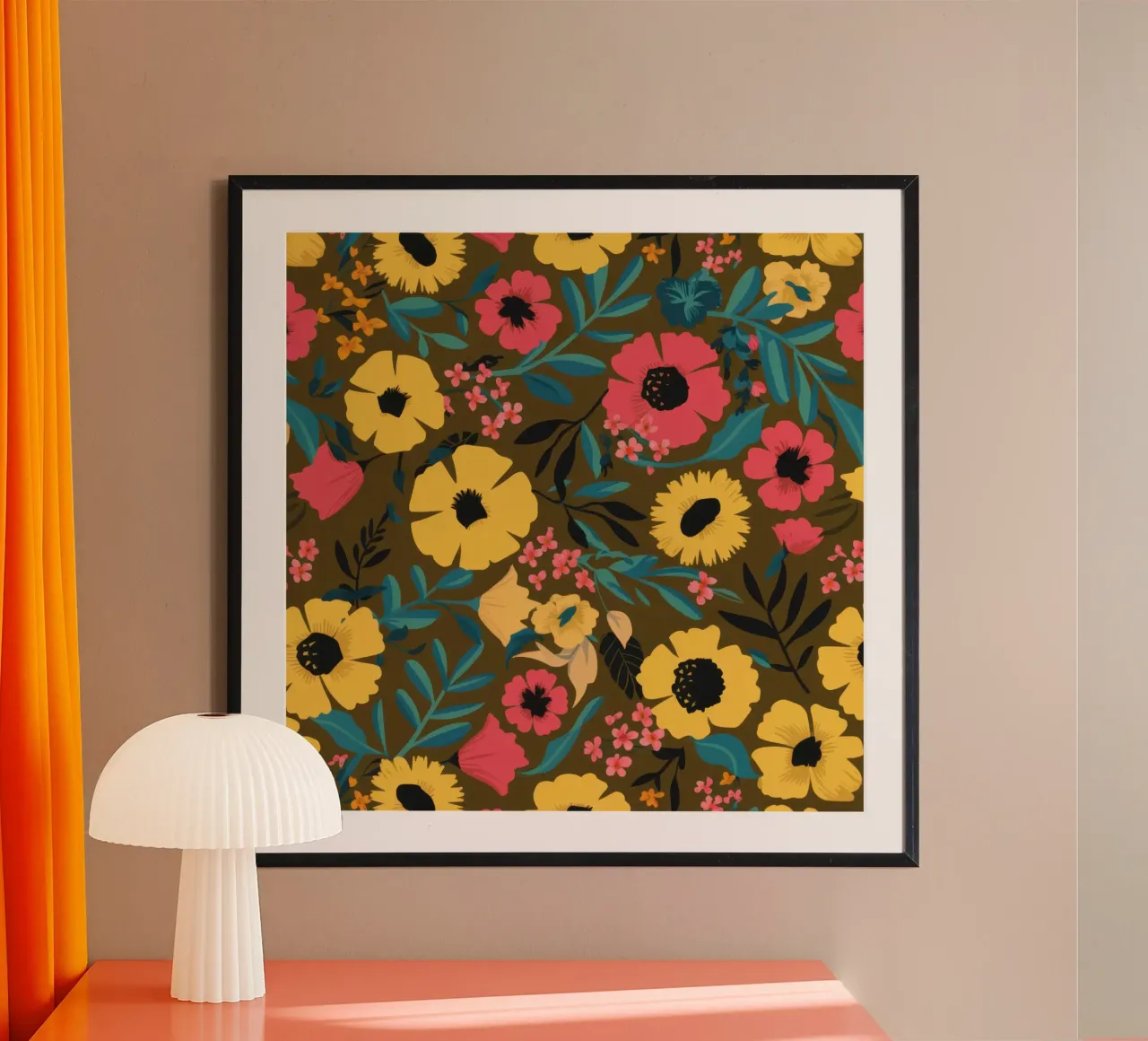 Giardino di girasoli retrò poster da Moon Revolver