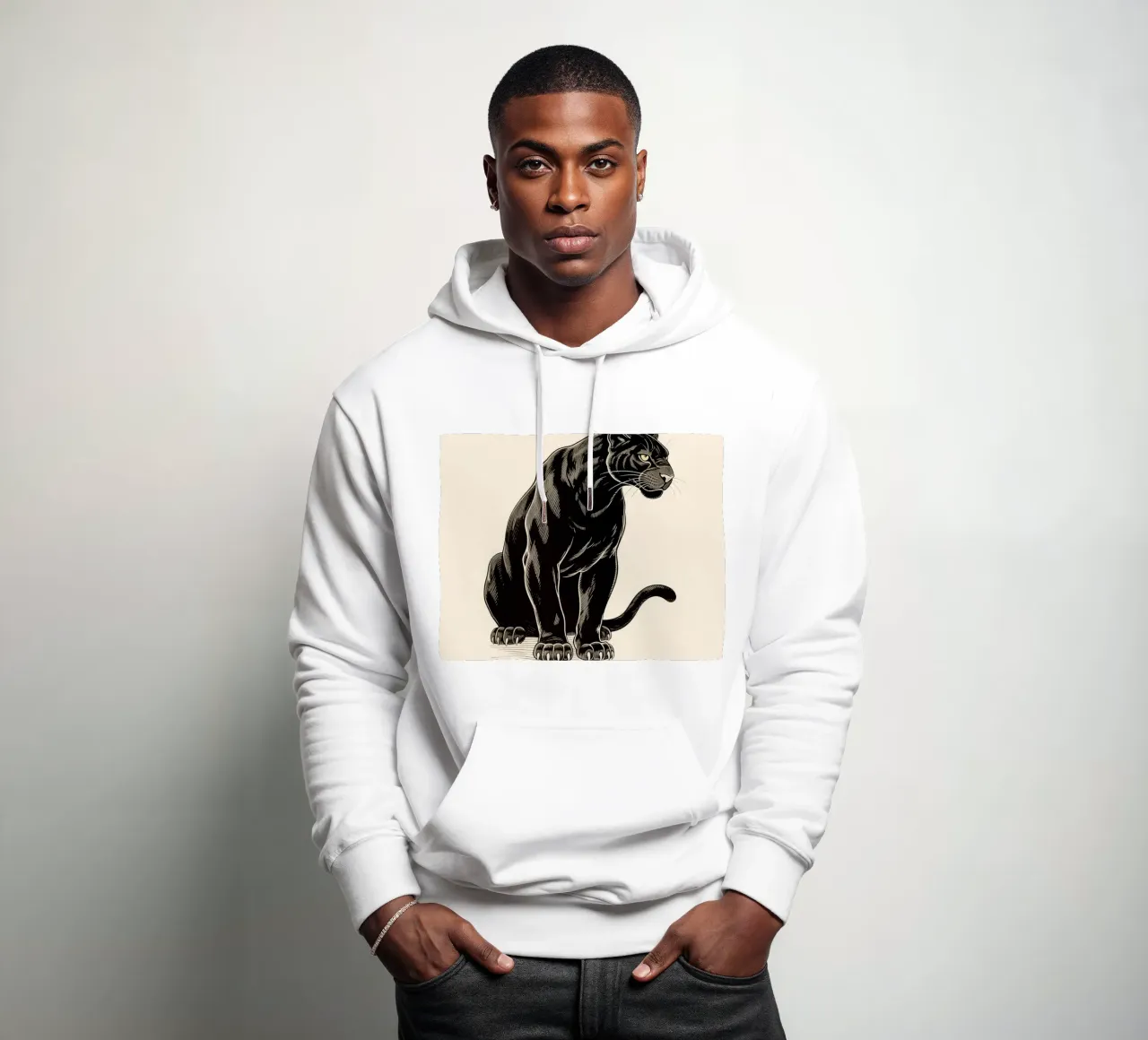 Pantera Nera felpa con cappuccio da knowledge