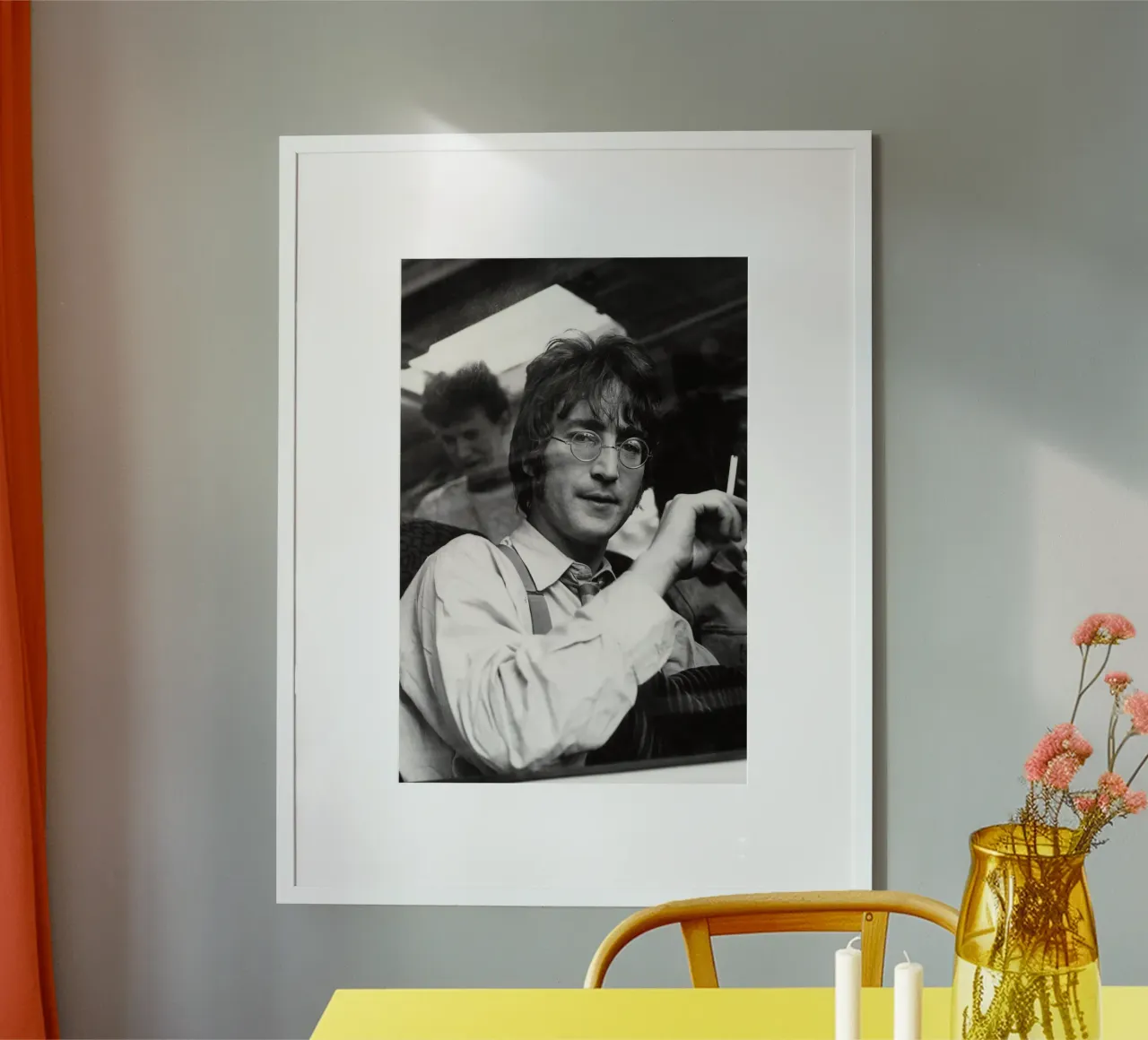 Lennon Potret poster con telaio in alluminio da vintgeseyn