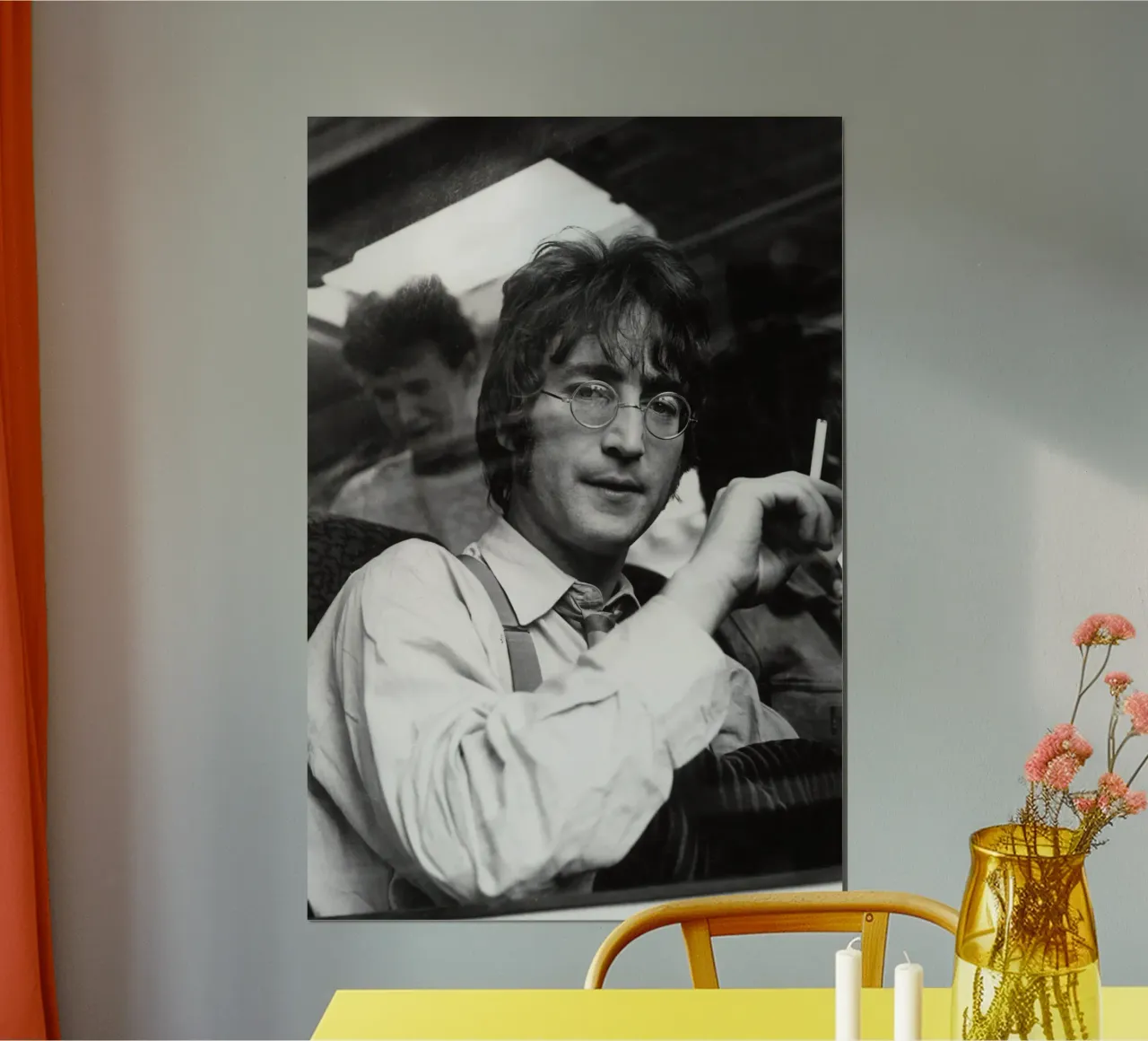 Lennon Potret poster con telaio in alluminio da vintgeseyn