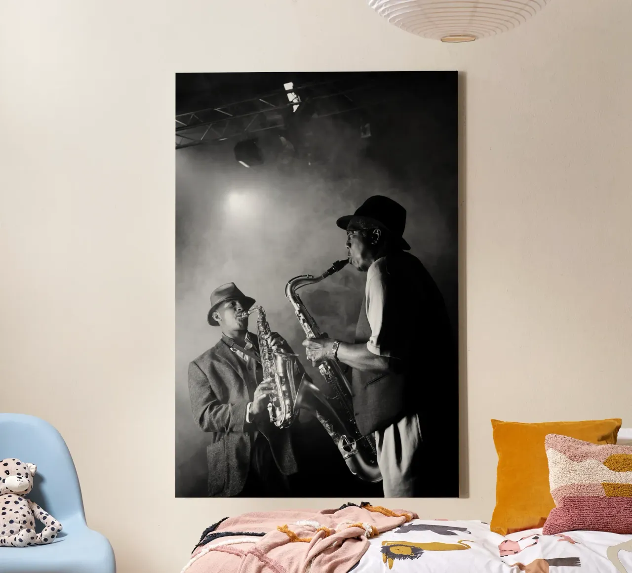 Jazz Club canvas met Baklijst van vintgeseyn