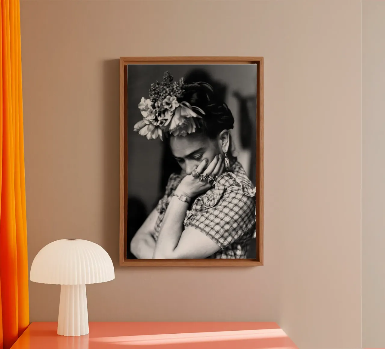 Frida Kahlo tela con Cornice a cassetta da vintgeseyn