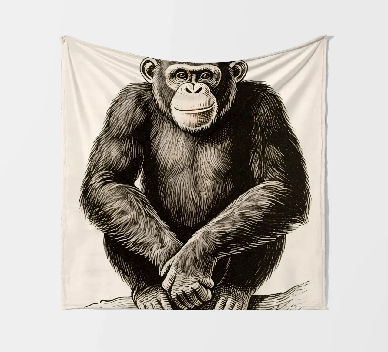 Schimpansen Fleecedecke von knowledge