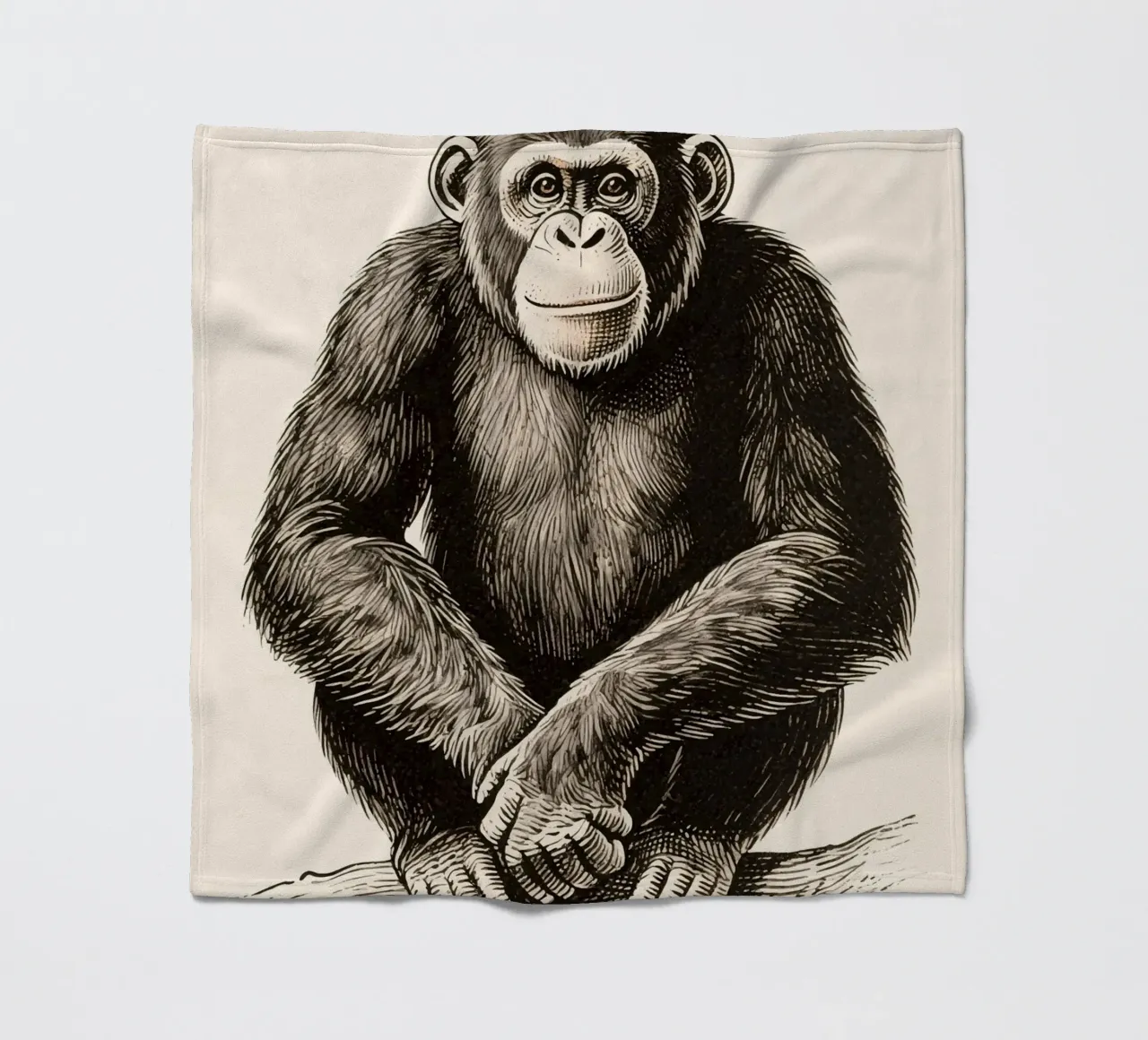 Schimpansen Fleecedecke von knowledge