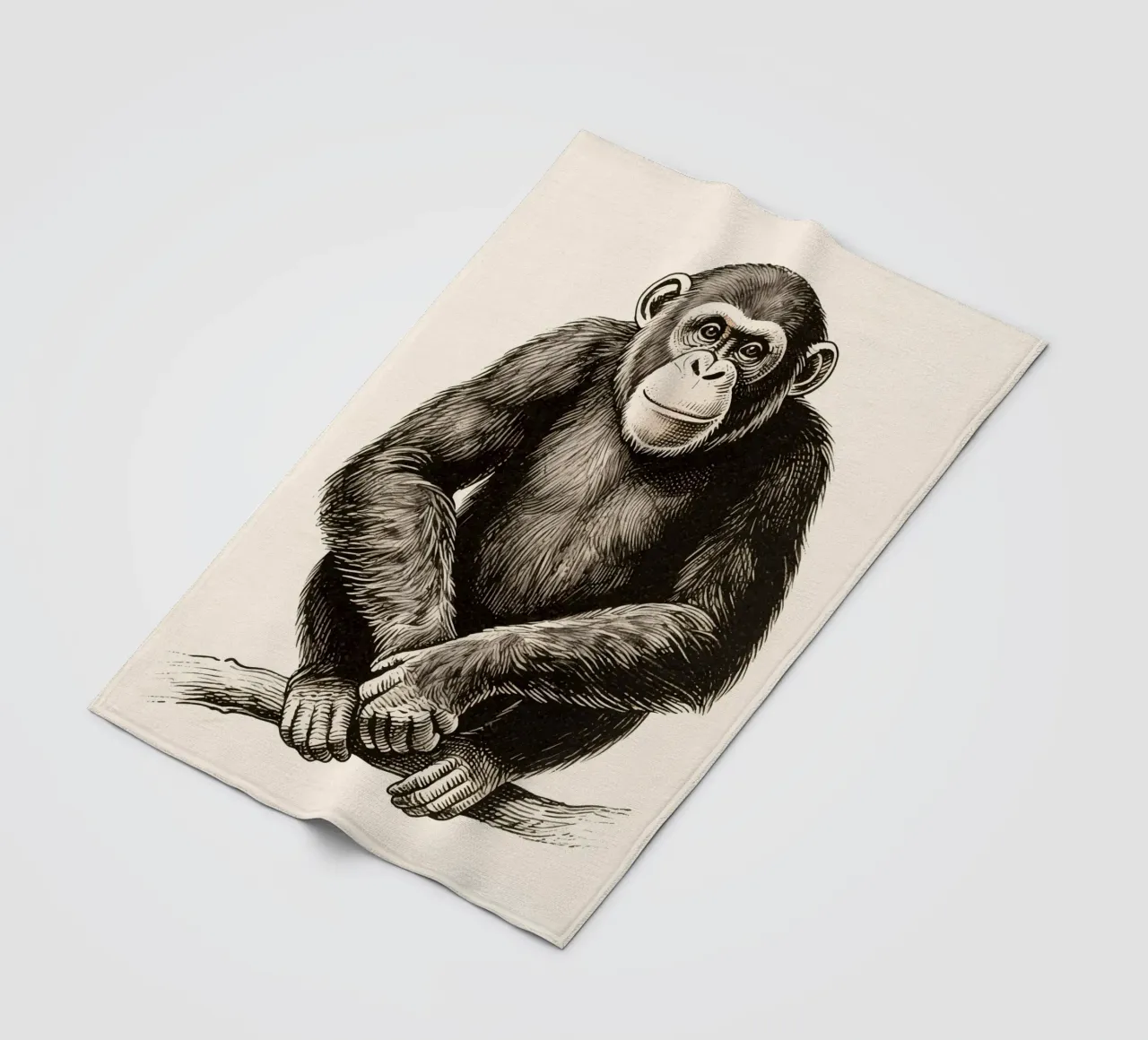 Schimpansen Fleecedecke von knowledge