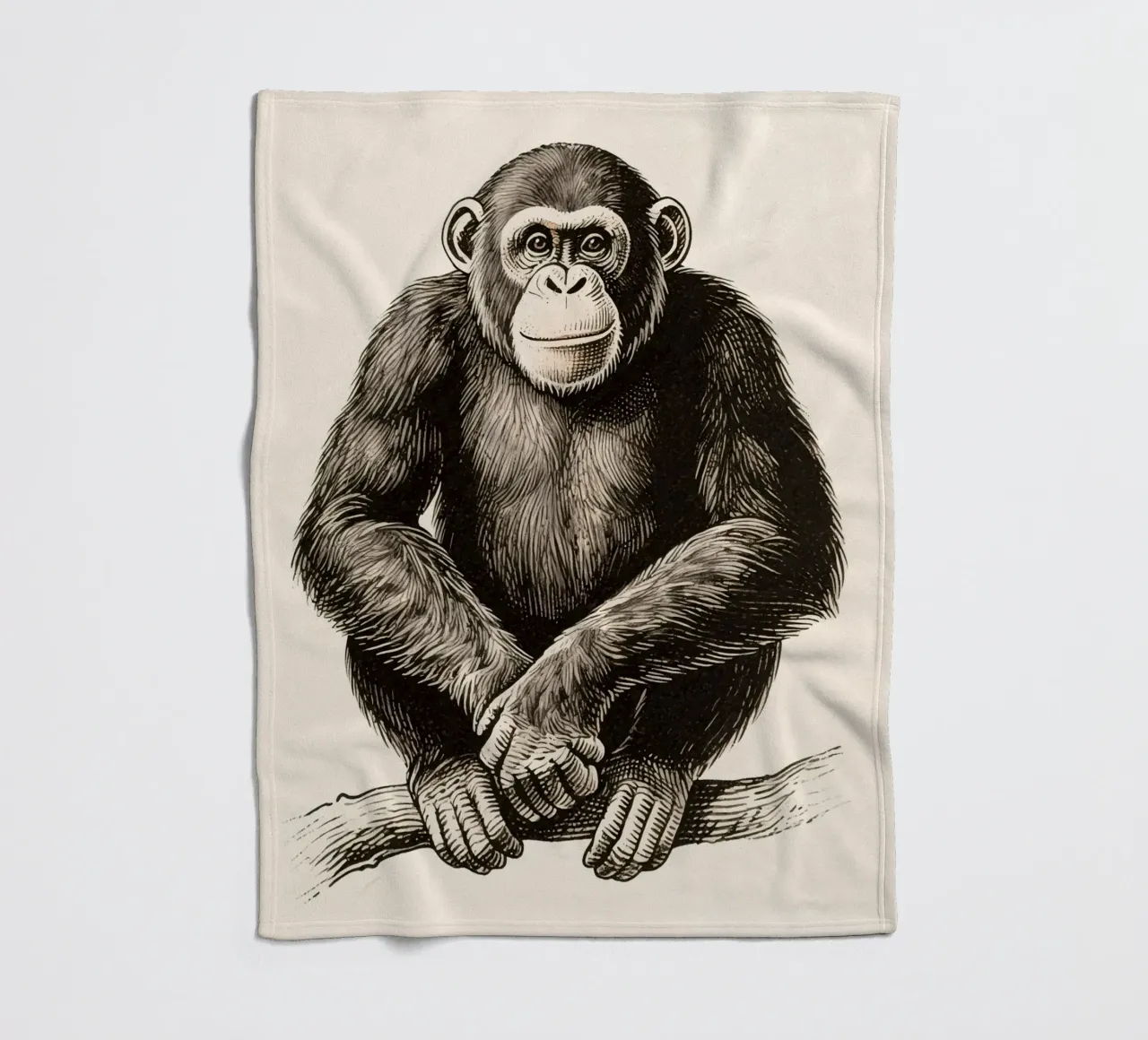 Schimpansen Fleecedecke von knowledge