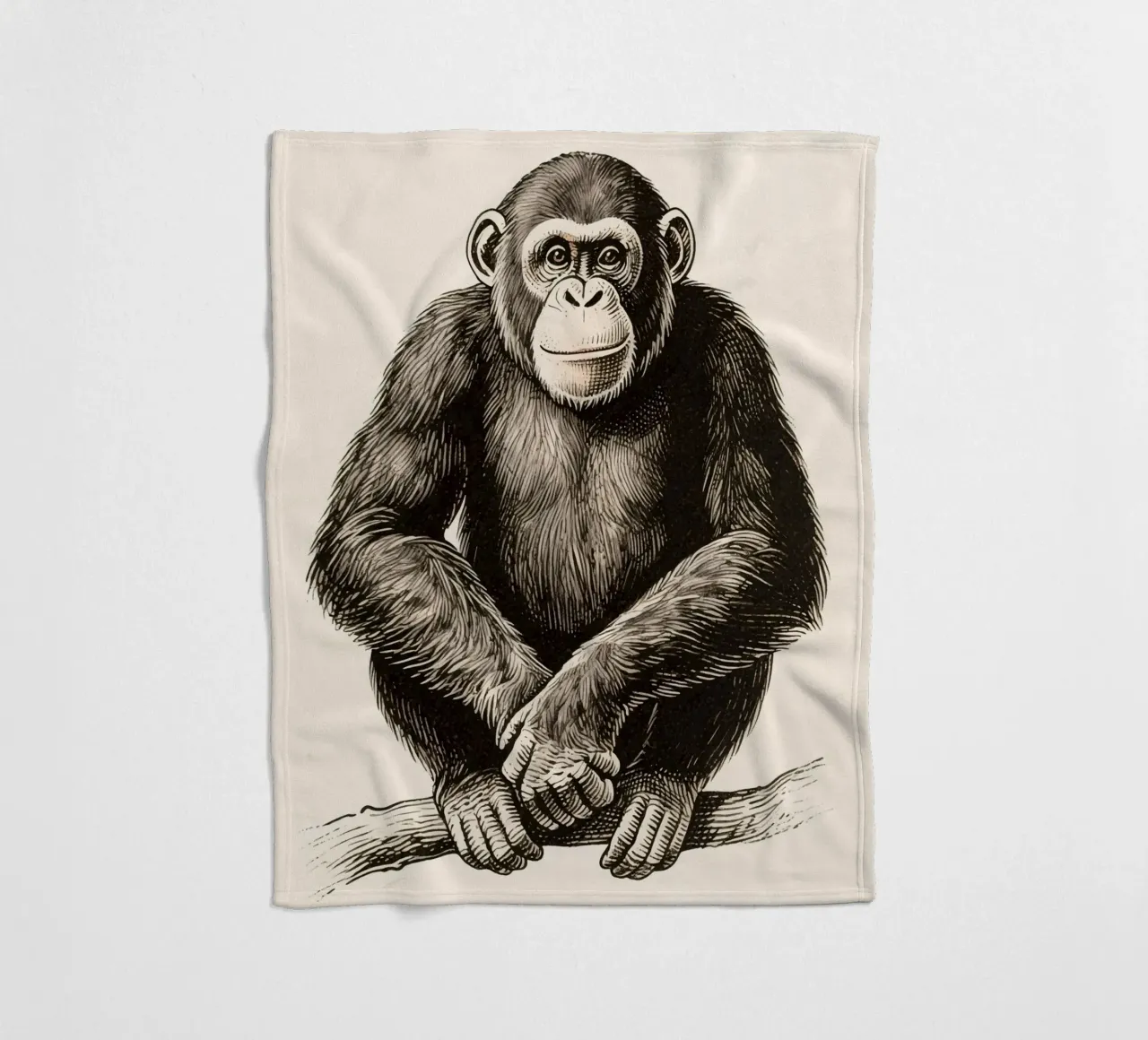 Schimpansen Fleecedecke von knowledge