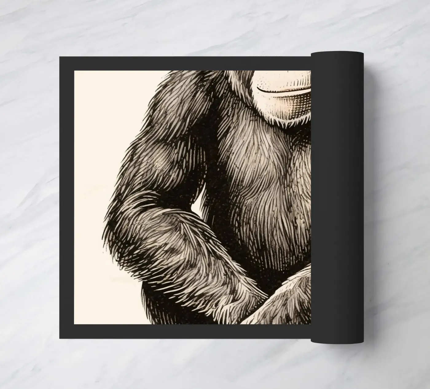 chimpanzees doormat by knowledge
