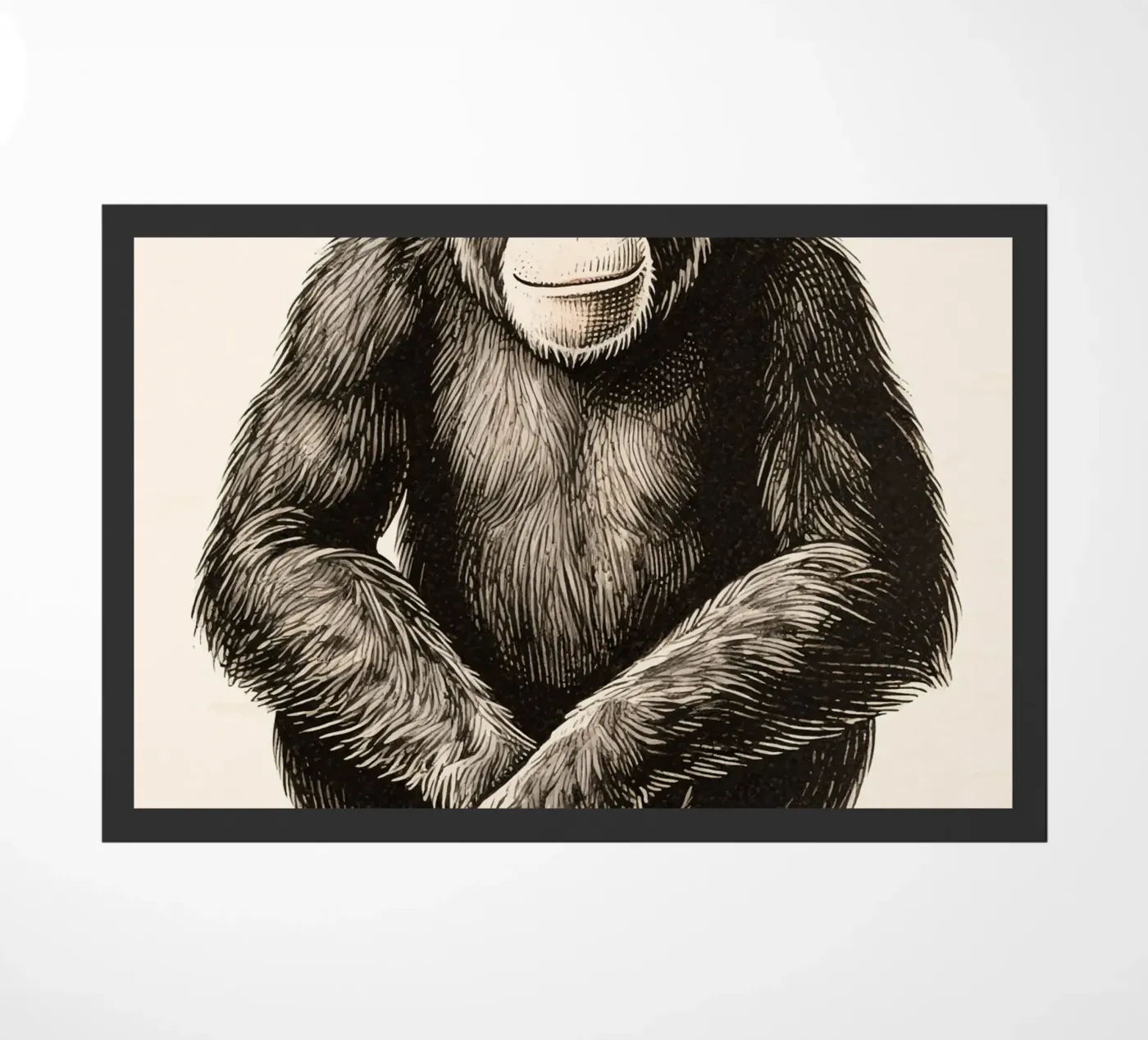 chimpanzees doormat by knowledge
