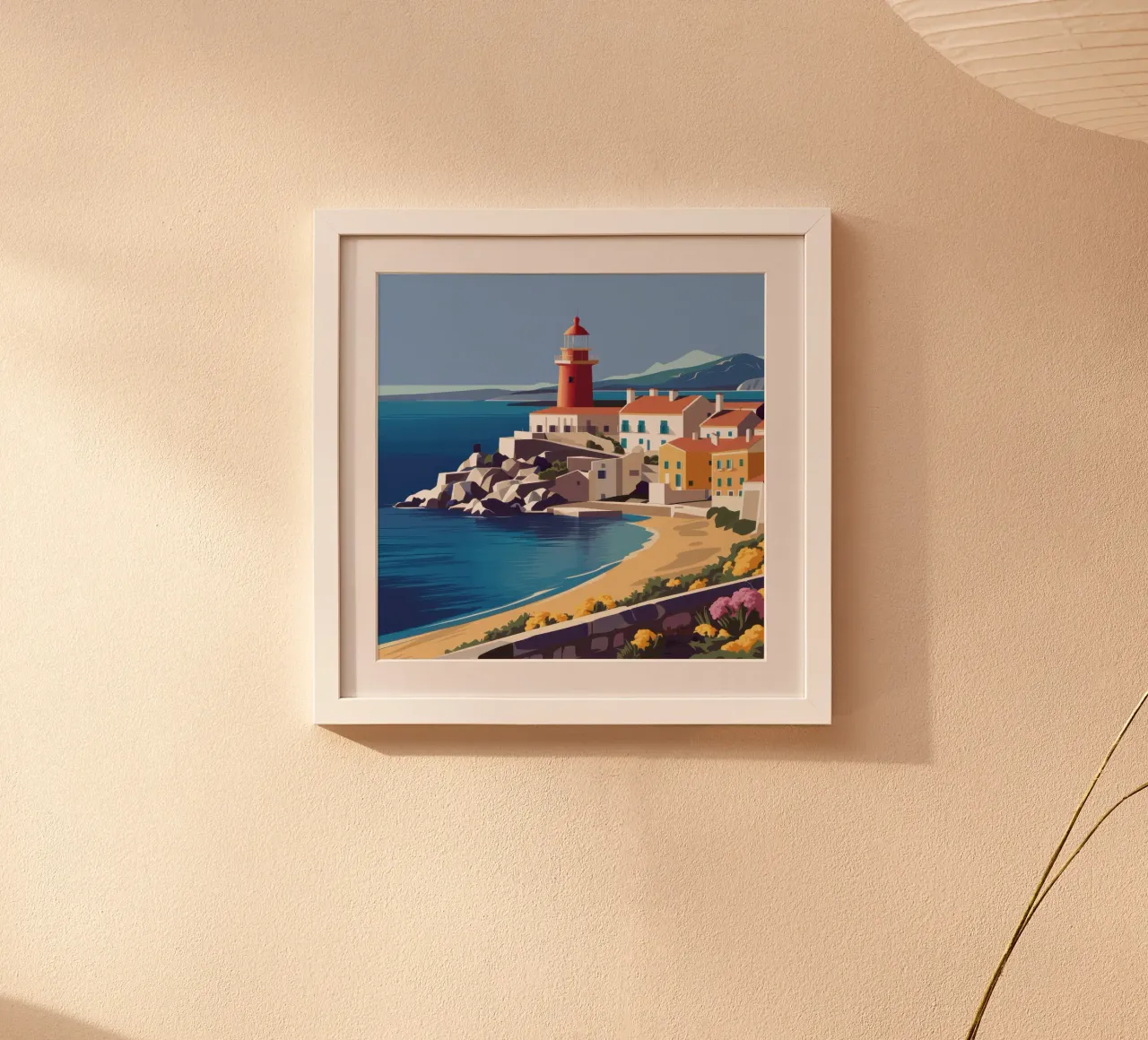 Faro costiero poster con telaio in plastica da Orchid Patina