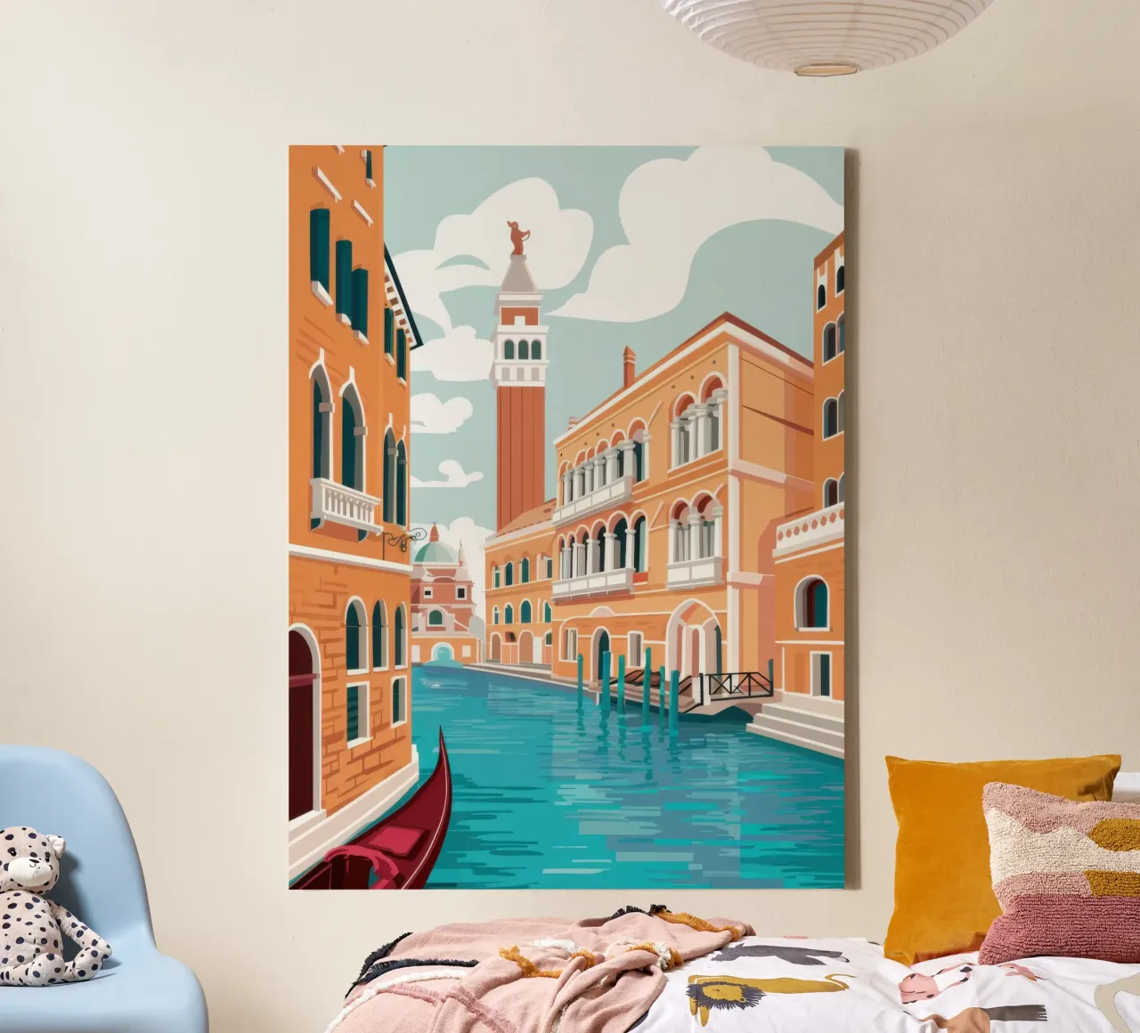 Venetian Canal Serenity canvas with Floater frame by Echo Saber
