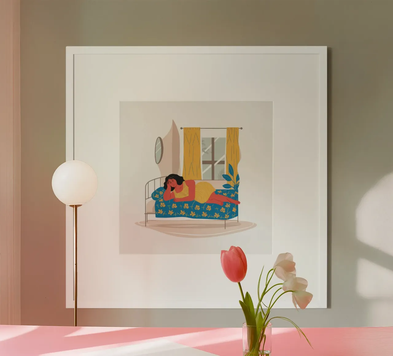 Il sonno del mattino d'oro poster con telaio in plastica da Moon Revolver