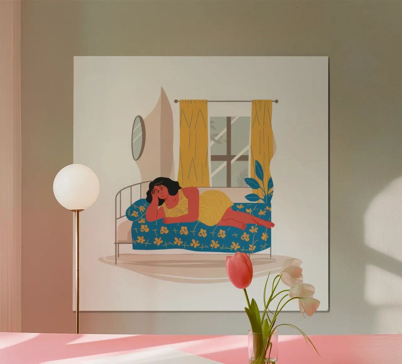 Il sonno del mattino d'oro poster con telaio in plastica da Moon Revolver