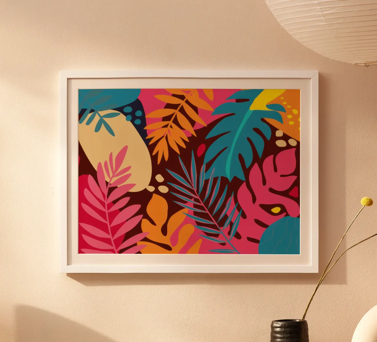 Crepuscolo tropicale astratto poster da Orchid Patina