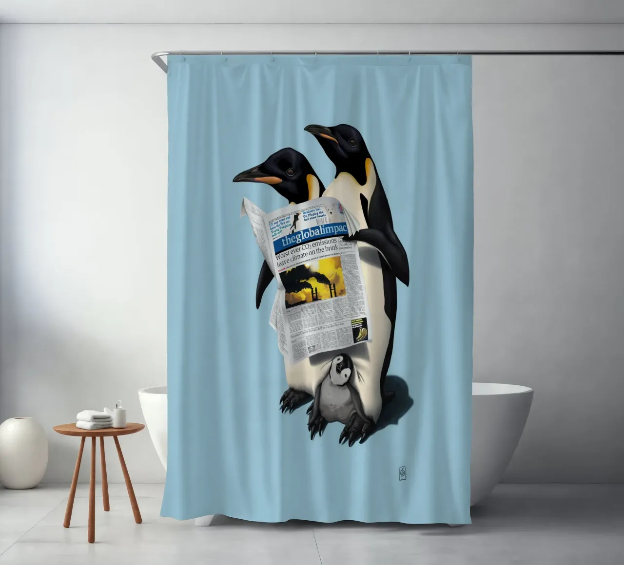 Read All Over (Coloured) tenda da doccia da Rob Art | Illustration