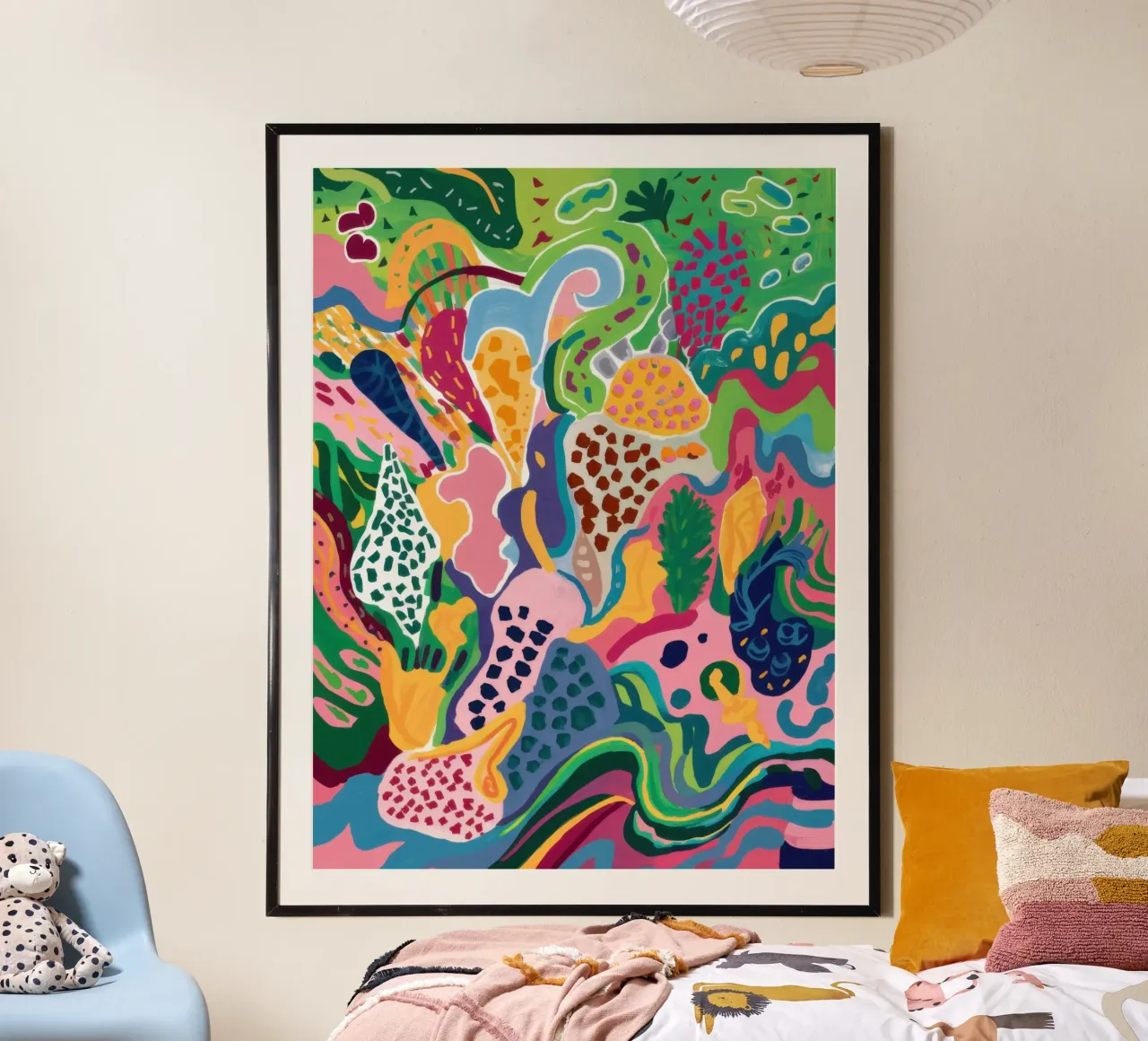 Caos psichedelico di bioforme poster da Moon Revolver