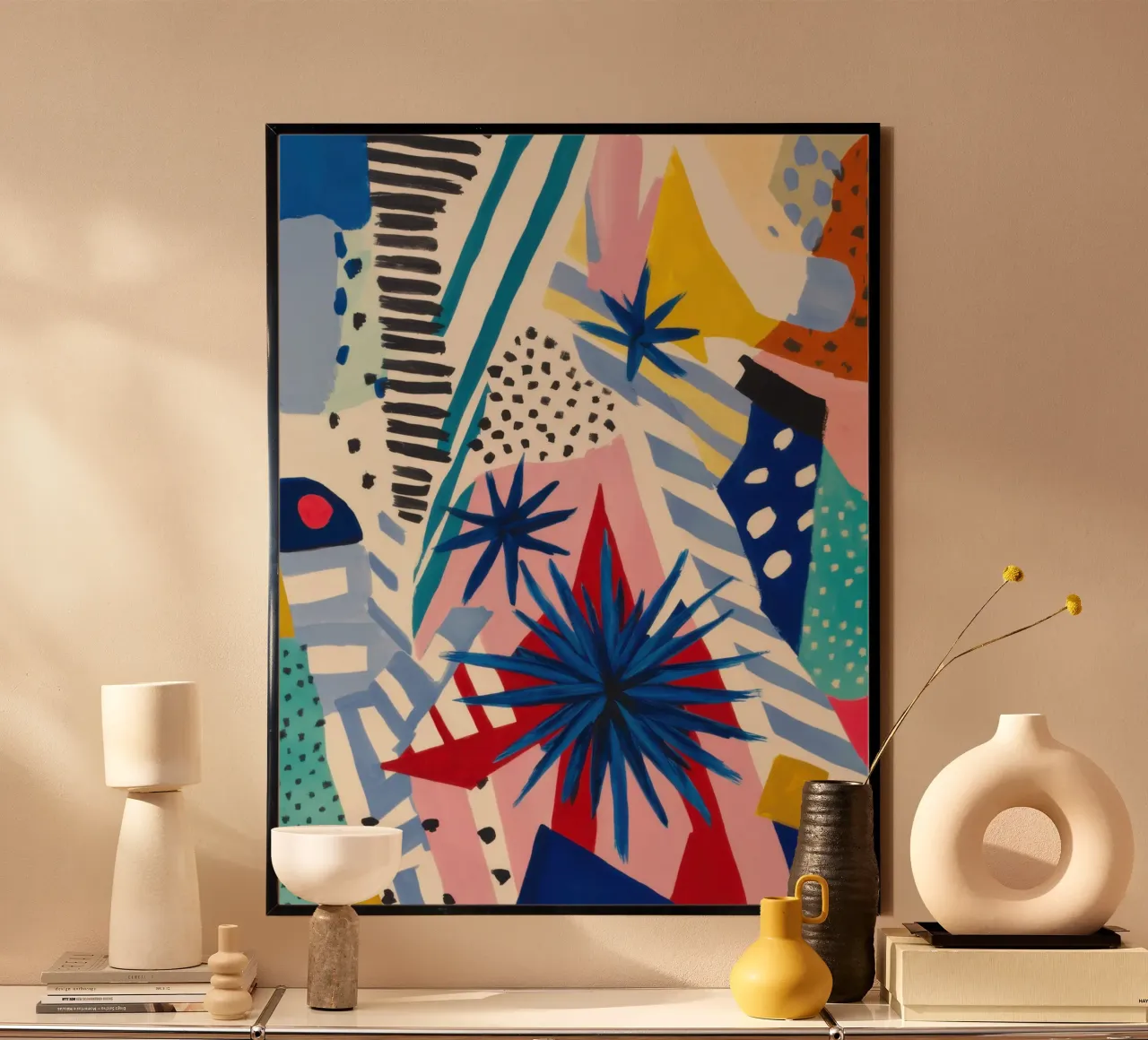 Dynamischer geometrischer Abstrakt Poster von Orchid Patina