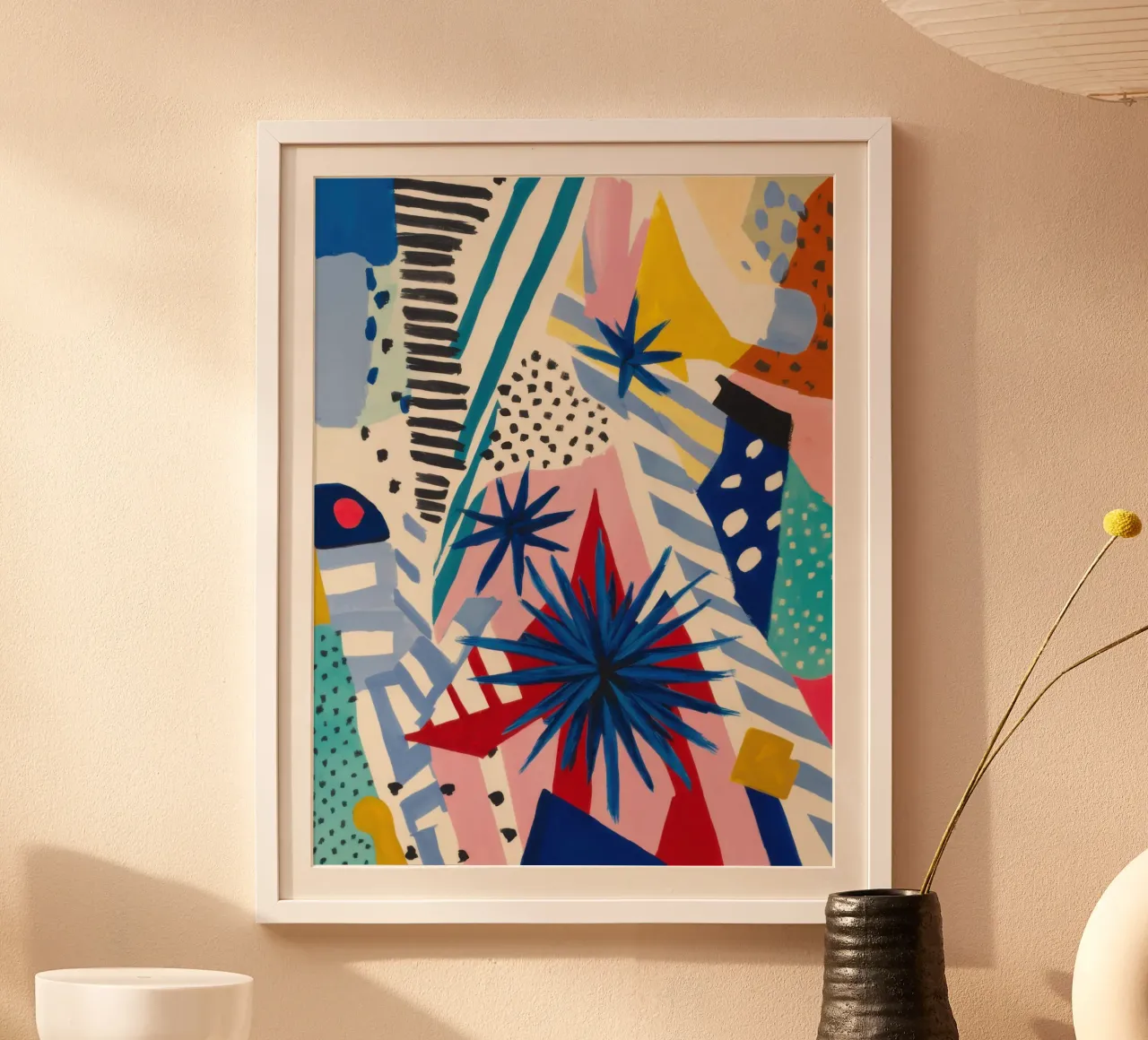 Dynamischer geometrischer Abstrakt Poster von Orchid Patina