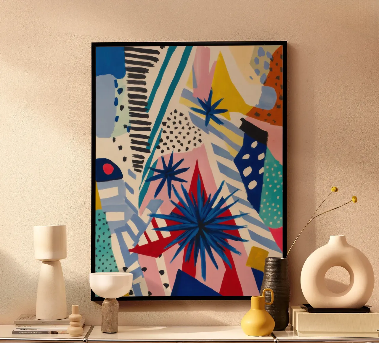 Dynamischer geometrischer Abstrakt Poster von Orchid Patina