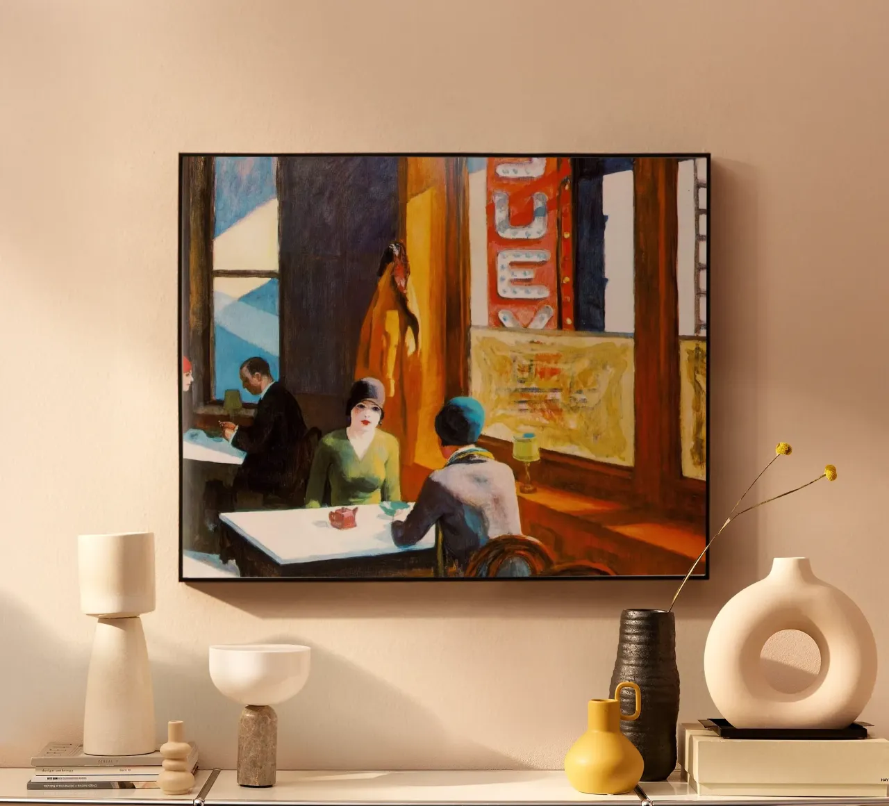 Chop Suey di Edward Hopper alluminio dibond da Rayretr