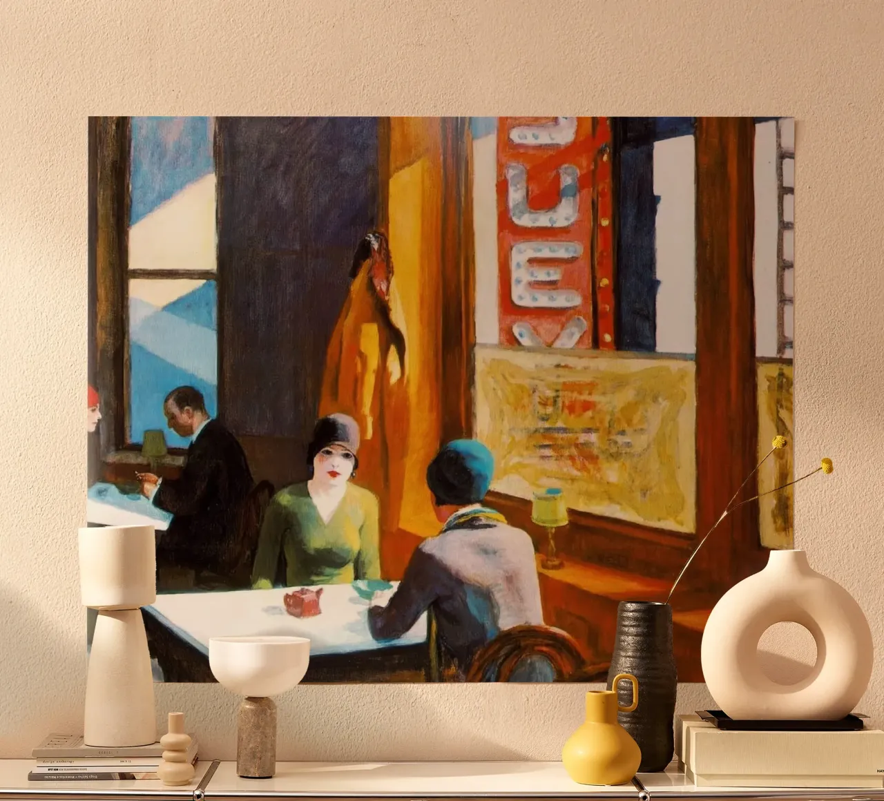 Chop Suey de Edward Hopper poster de Rayretr