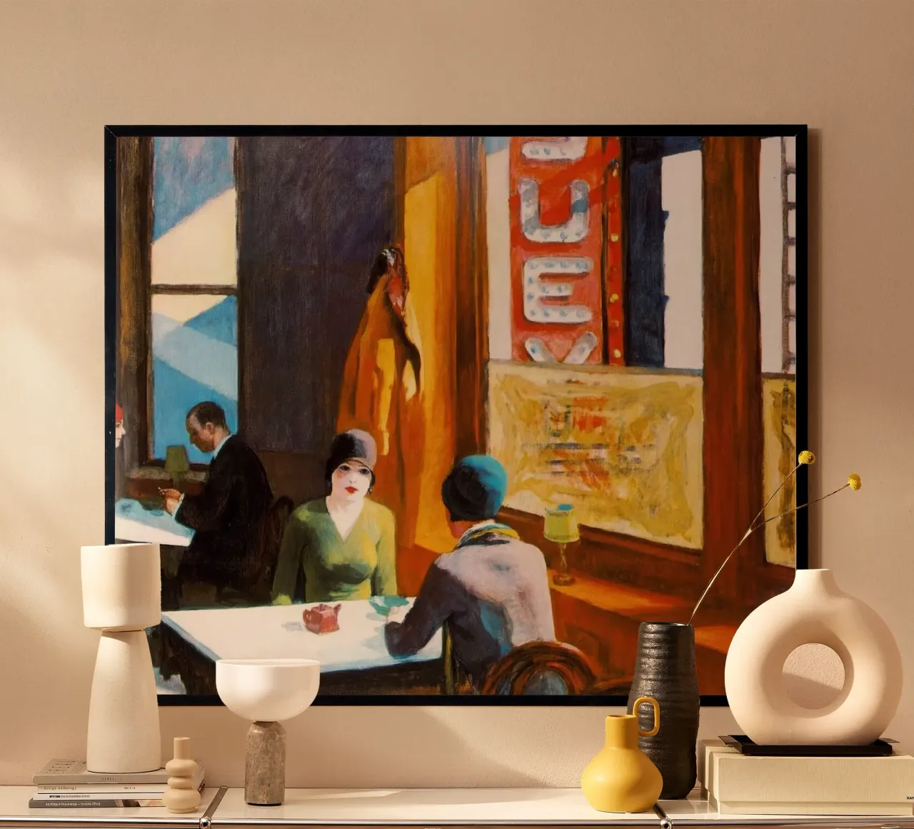 Chop Suey de Edward Hopper poster de Rayretr