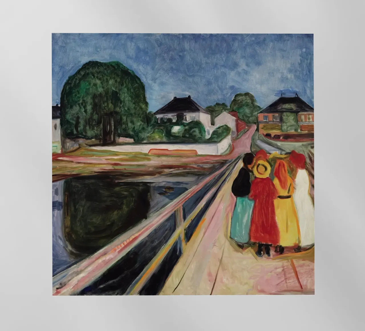 Ragazze sul ponte - II di Edvard Munch pellicola backlit da Rayretr