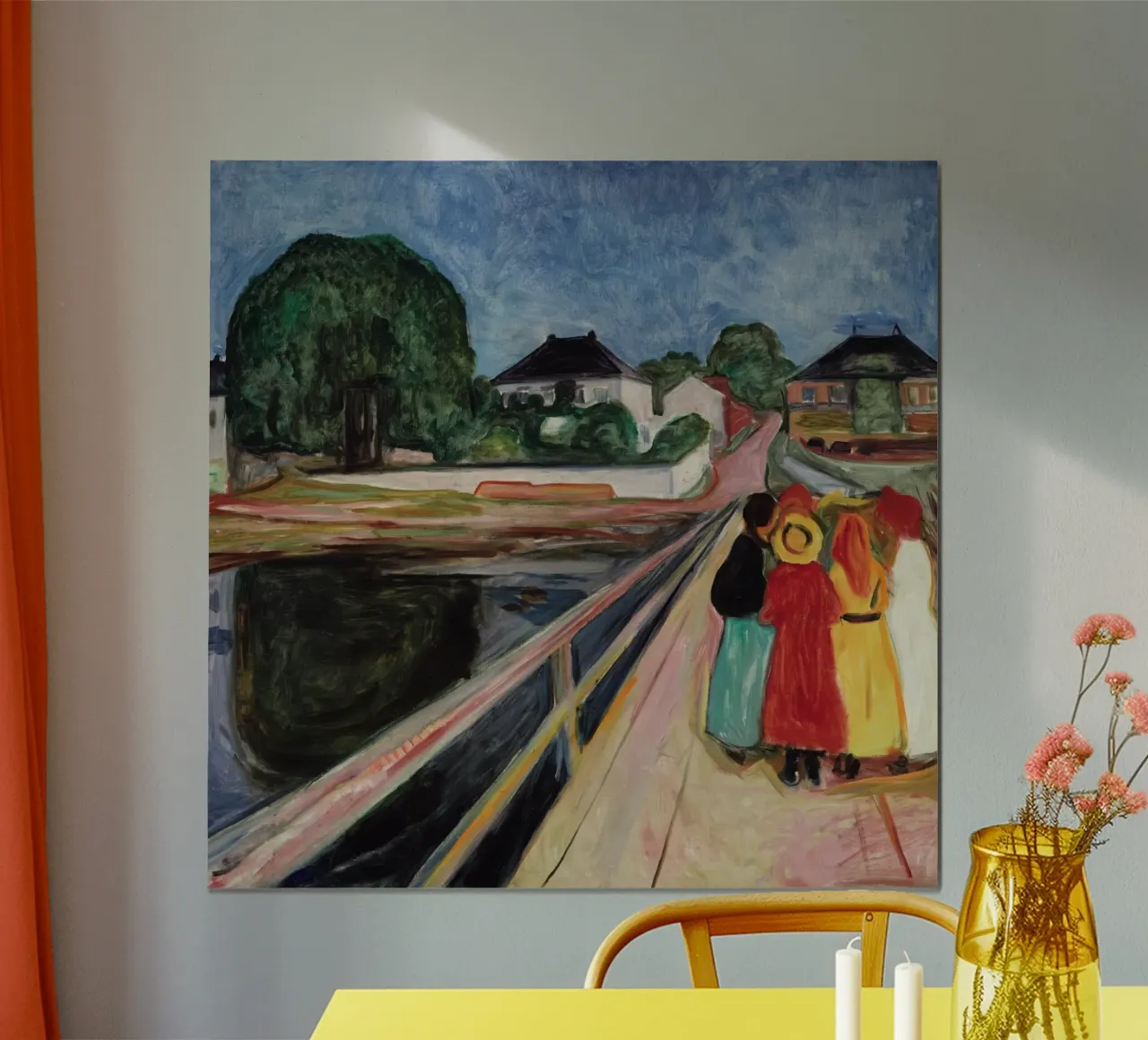 Ragazze sul ponte - II di Edvard Munch poster da Rayretr