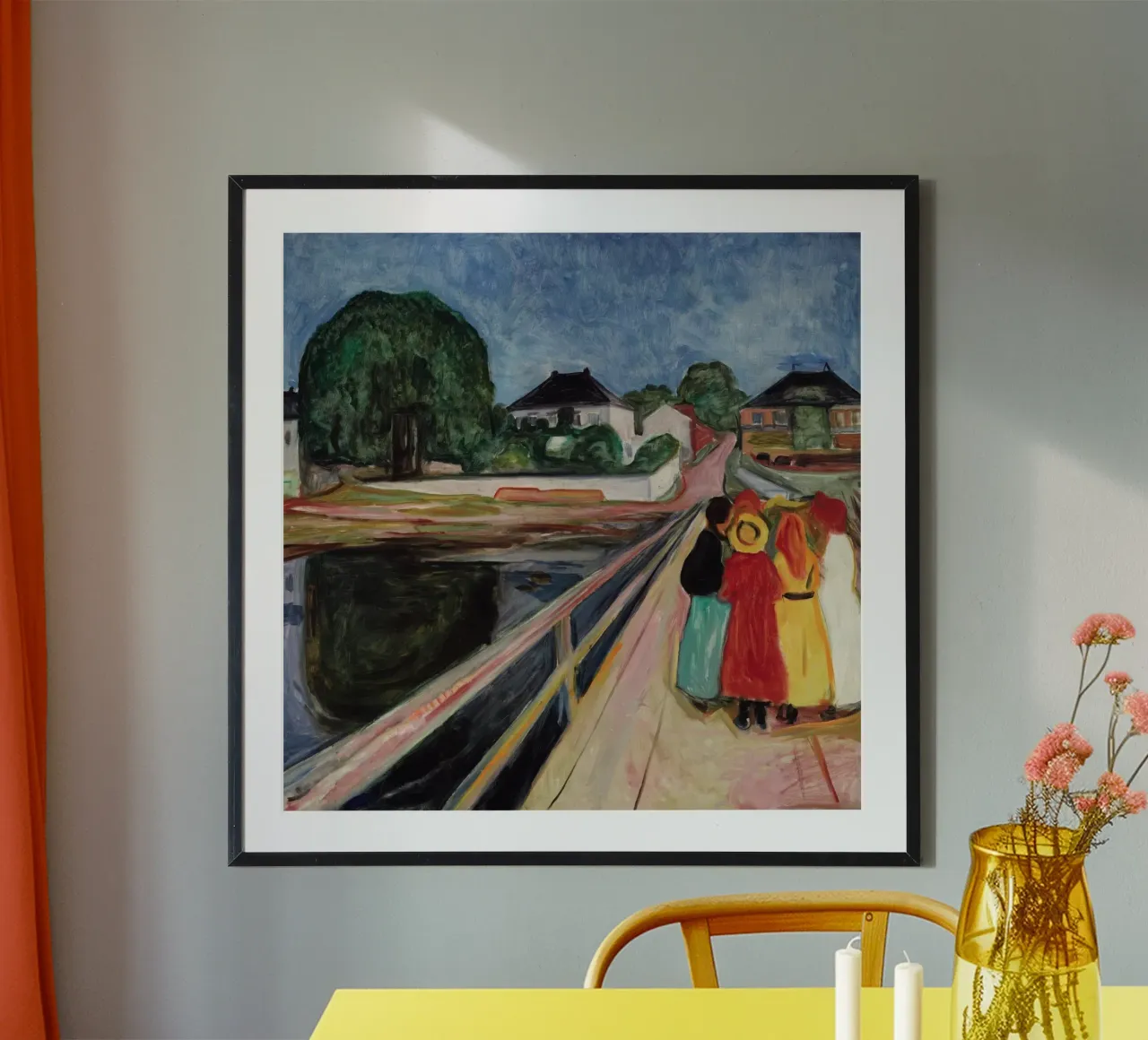 Ragazze sul ponte - II di Edvard Munch poster da Rayretr
